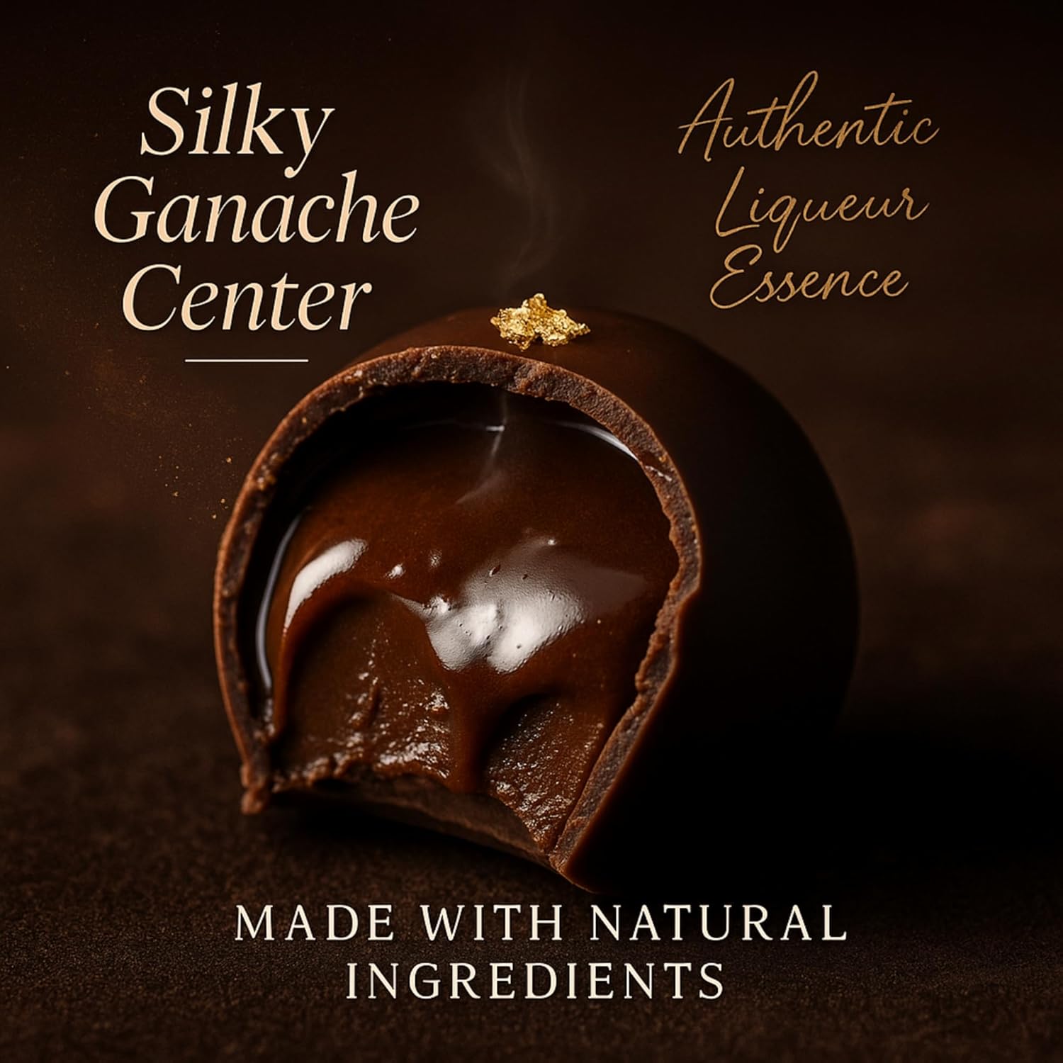 Andy Anand Belgian Dark Chocolate Liqueur-Style Truffles (16 pc, 8 oz) | Champagne, Rum, Amaretto, Black Forest | Local SoCal Chocolatier