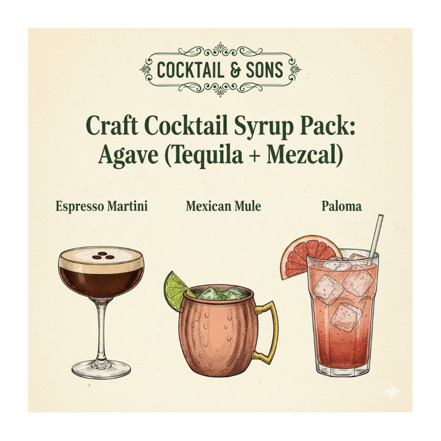 Craft Cocktail Syrup Pack: Agave (Tequila + Mezcal)