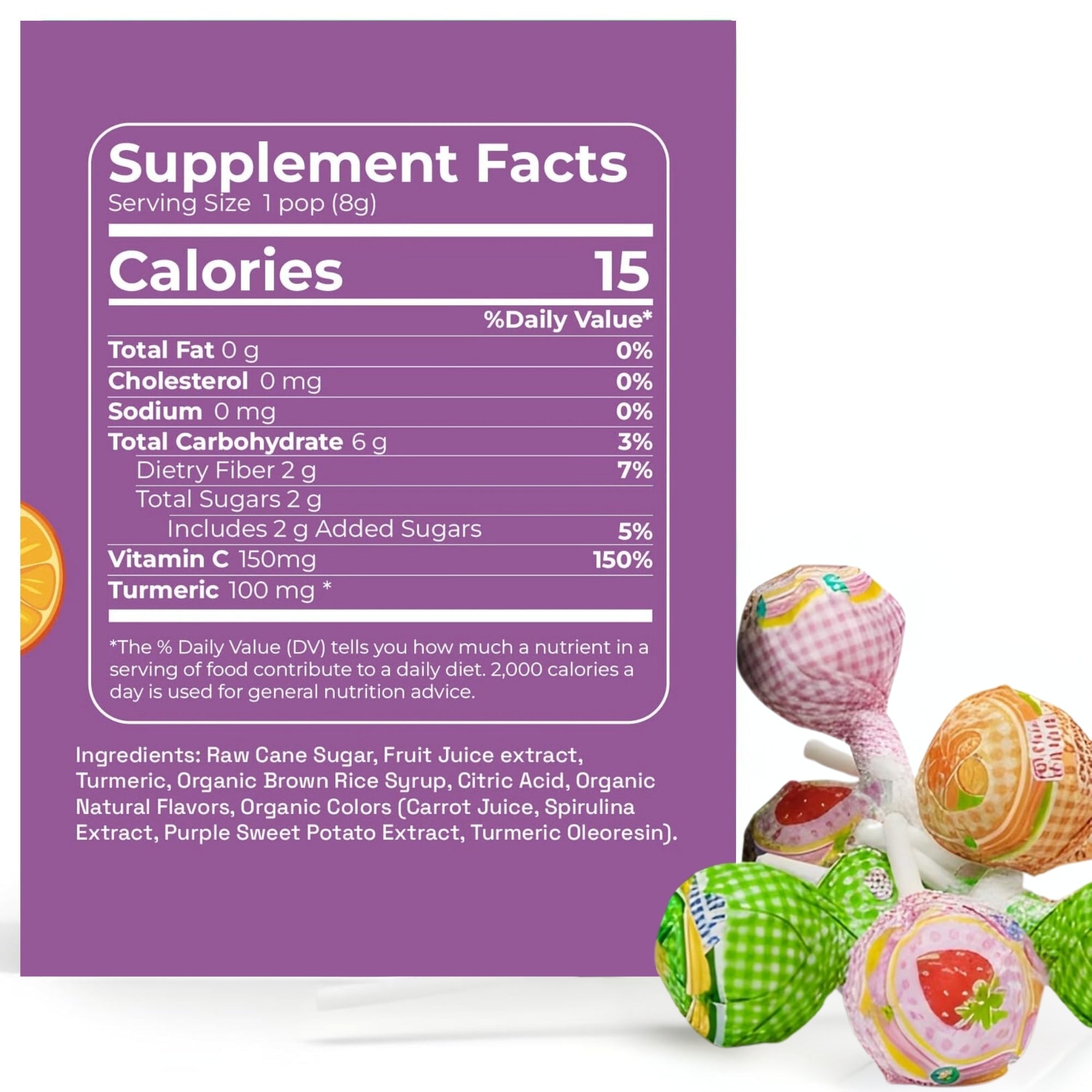 Andy Anand Sugar-Free Vitamin C Lollipops, 29 ct, 8.8 oz – Real Fruit Juice, Keto, Kids Immune Support, Birthday & Holiday Gift Box