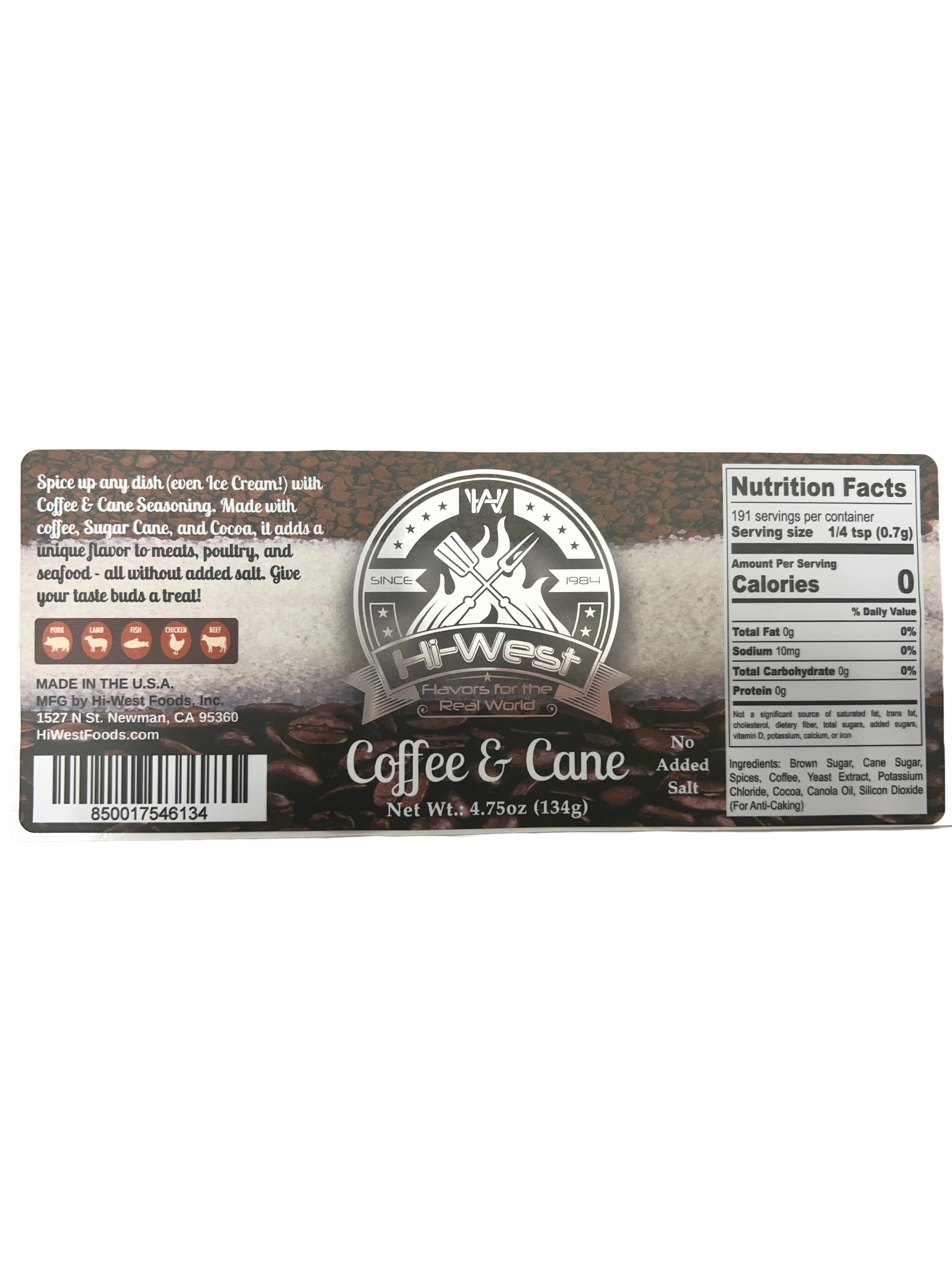 Hi-West Coffee & Cane Seasoning