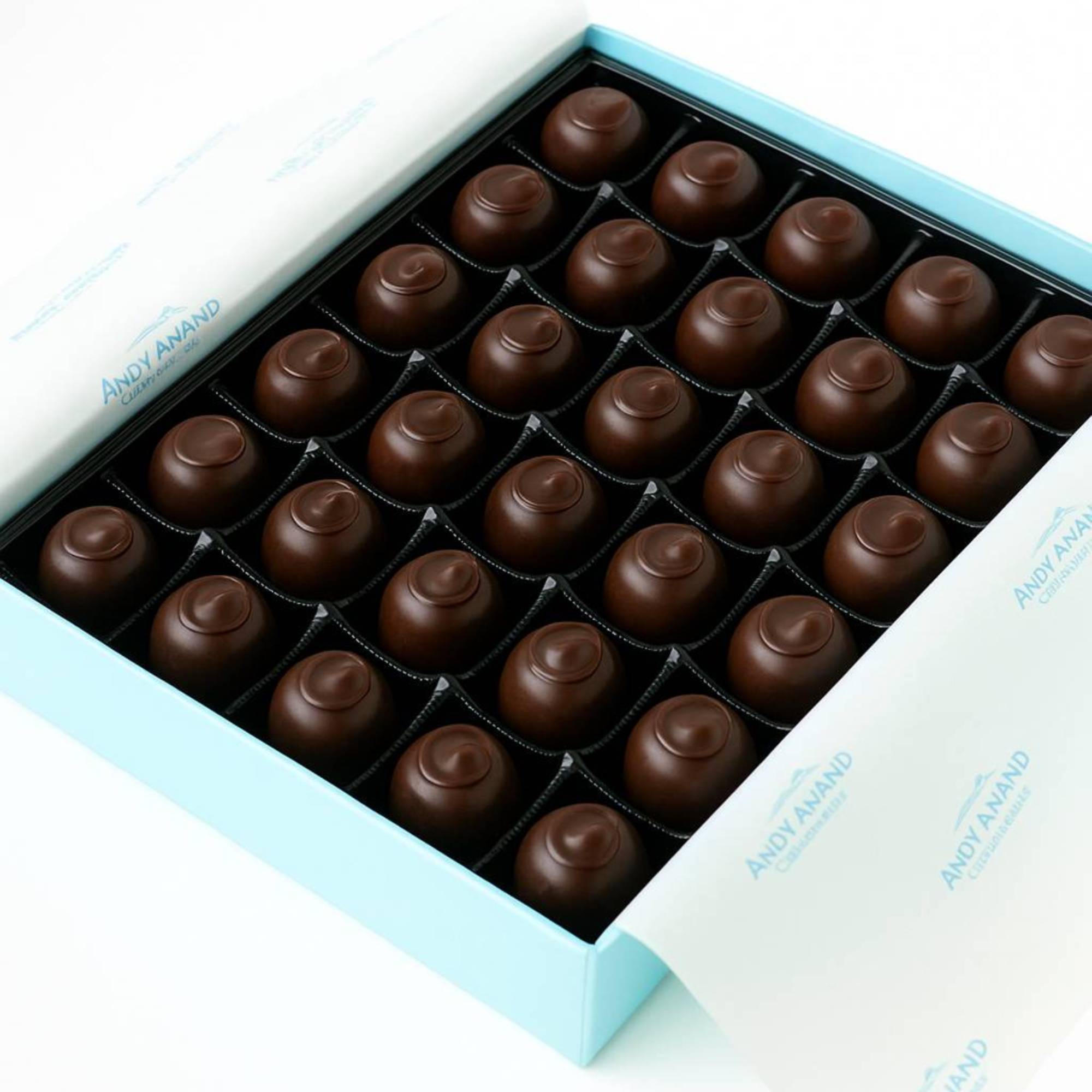 Andy Anand Sugar-Free Vegan Dark Chocolate Cherry Cordial Truffles (24 pc) | 60% Cocoa Butter | Local SoCal Chocolatier