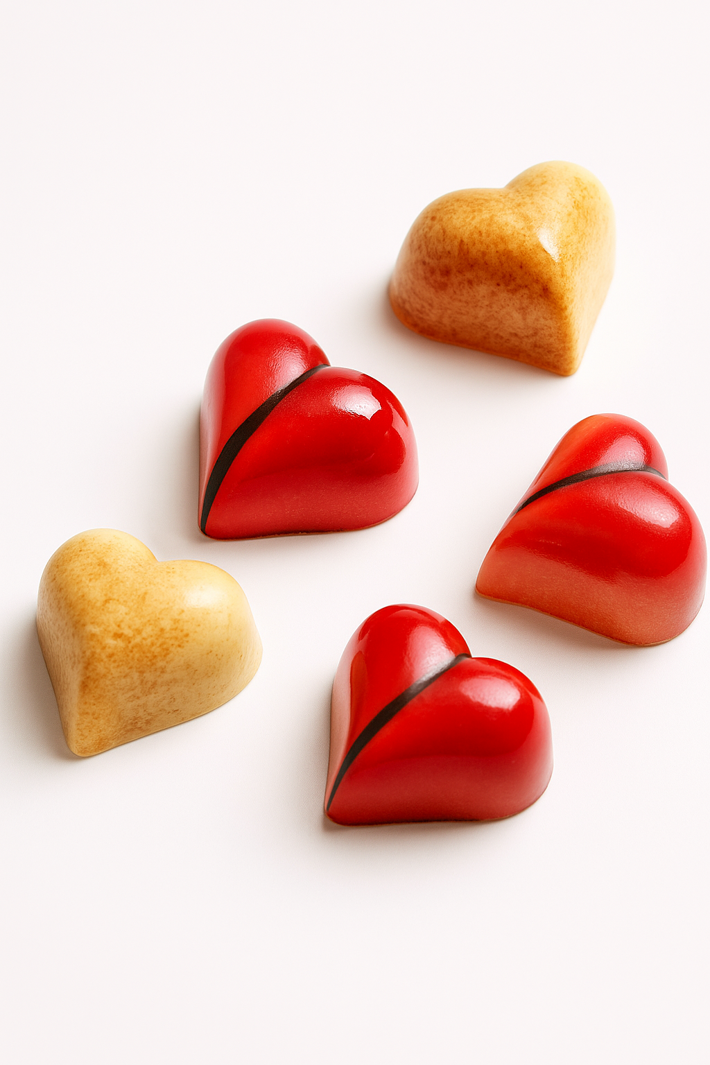 Andy Anand White Chocolate Heart Gift Box (24 pc, 60% Cocoa) | Gluten-Free Valentine's & Anniversary Gift | Local SoCal Chocolatier