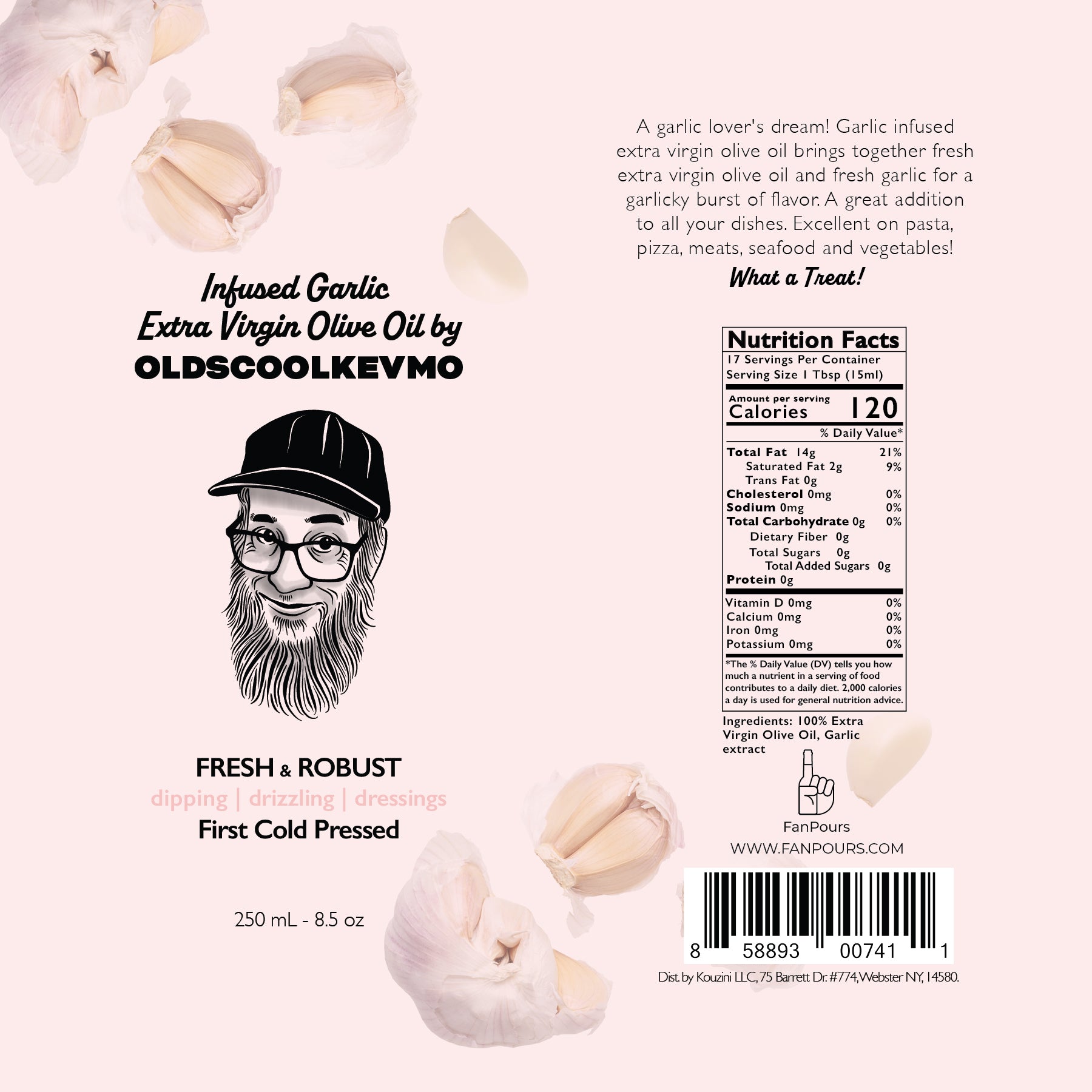 KevMo's Garlic Infused Extra Virgin Olive Oil (250 ML)