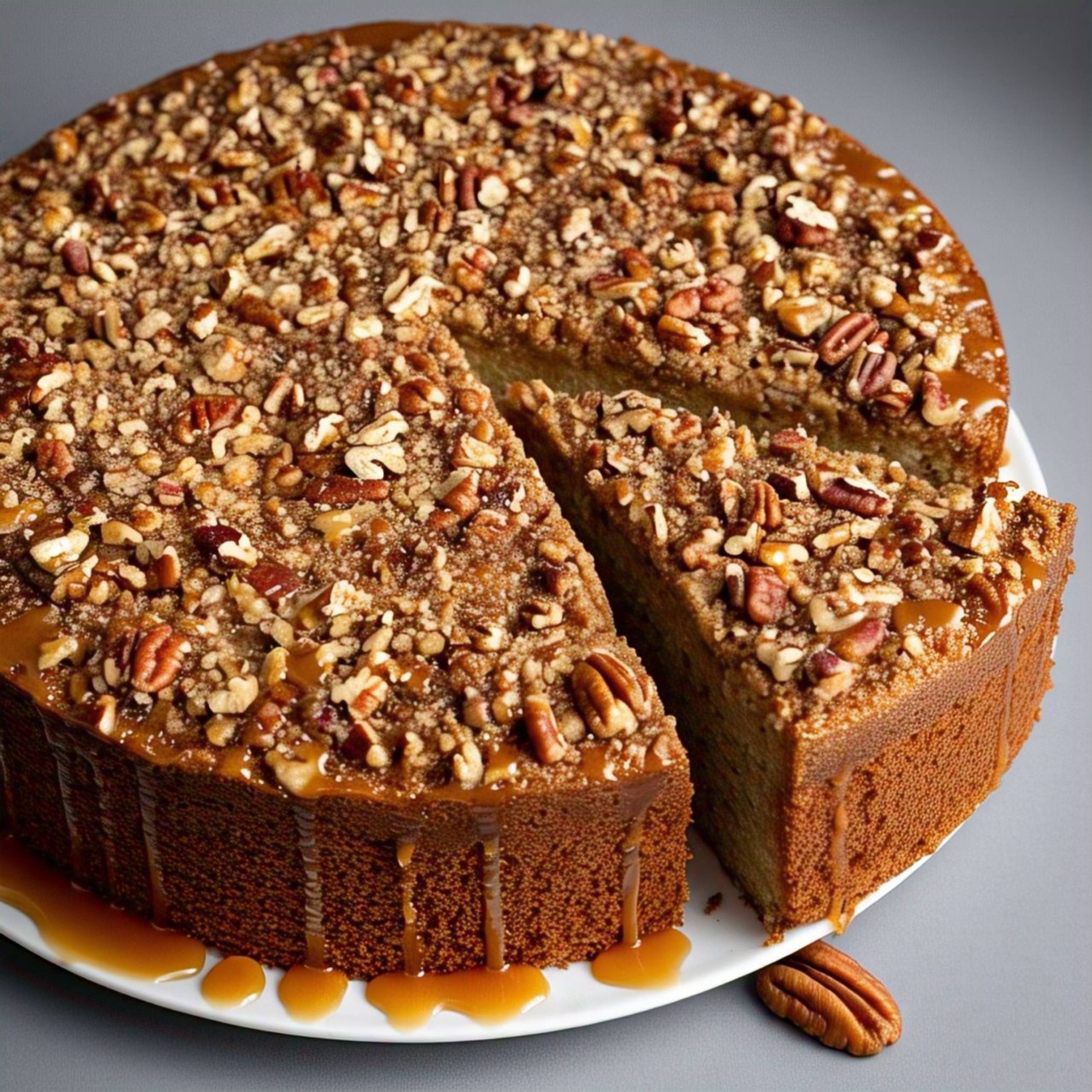 Andy Anand Caramel Pecan Cake (9-inch, 2 lbs) | Hand-Baked Bakery Cake | Local SoCal Bakery
