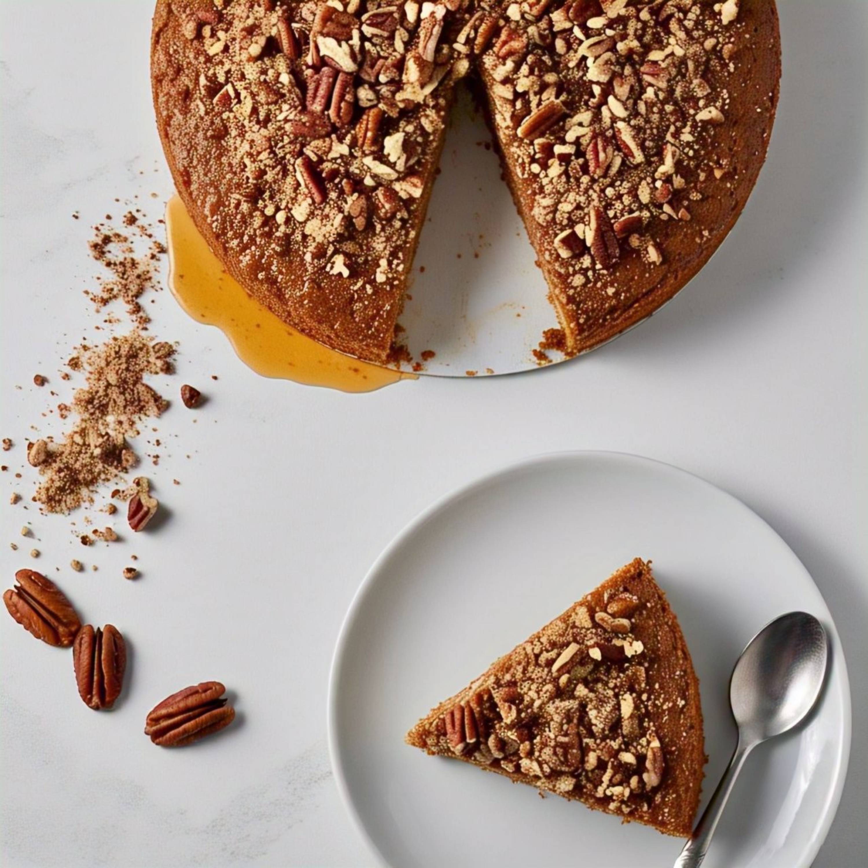 Andy Anand Caramel Pecan Cake (9-inch, 2 lbs) | Hand-Baked Bakery Cake | Local SoCal Bakery
