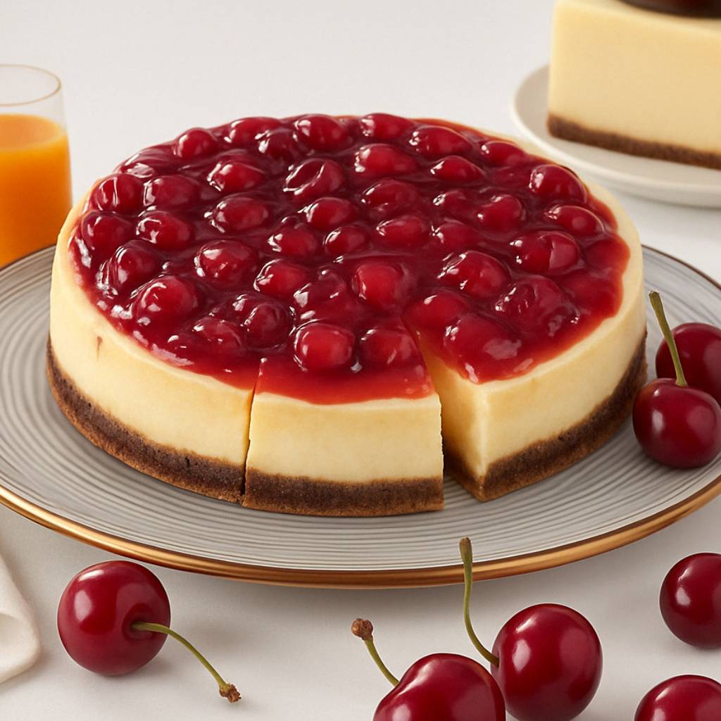 Andy Anand Sugar-Free Cherry Cheesecake (9-inch, 3.4 lbs) | Sugar-Free Cheesecake | Local SoCal Bakery