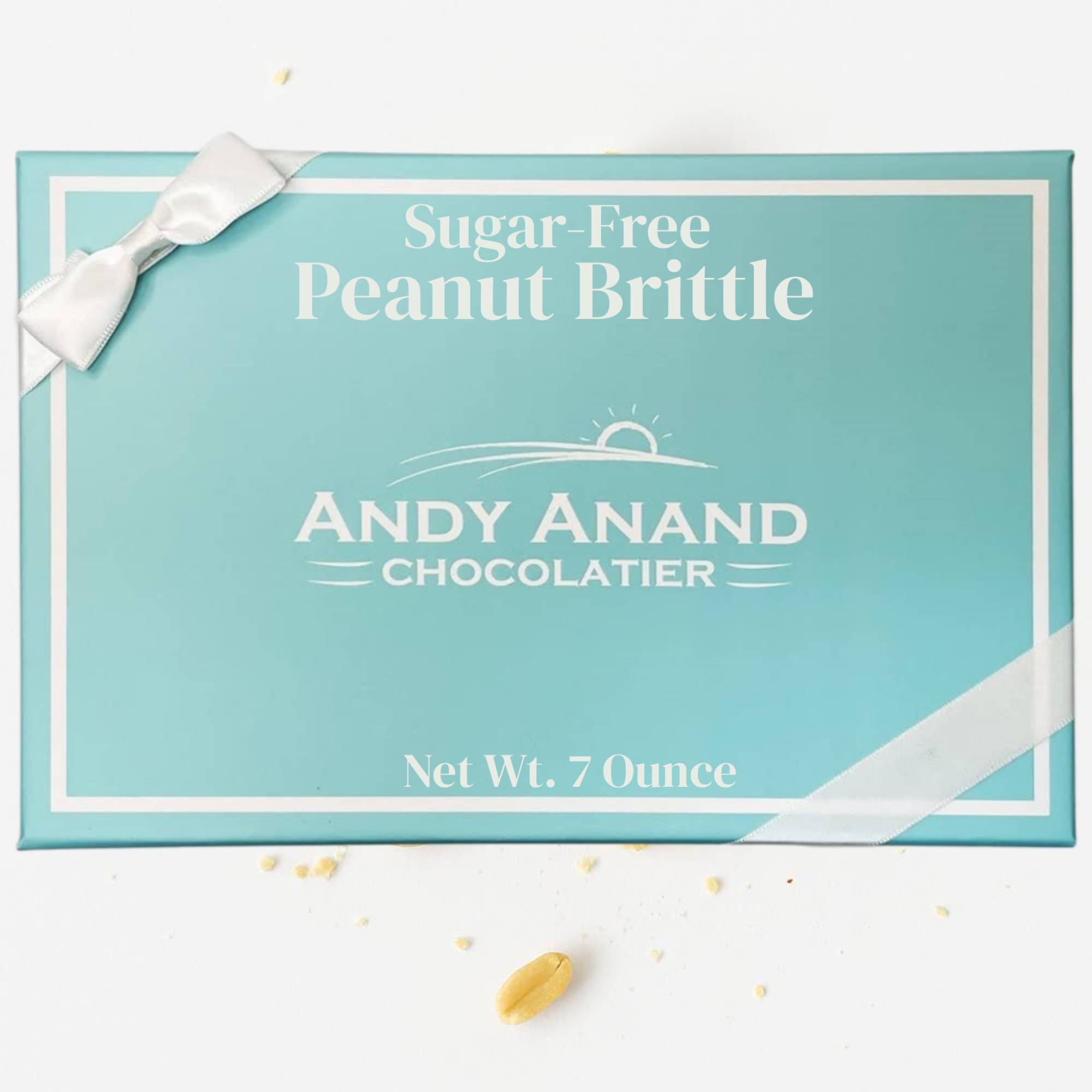 Andy Anand Sugar-Free Peanut Brittle (7 oz) | No Added Sugar, Healthy Treat | Local SoCal Bakery