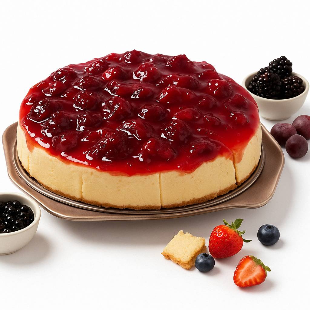 Andy Anand Sugar-Free Strawberry Cheesecake (9-inch, 3.4 lbs) | No Sugar Added | Local SoCal Bakery
