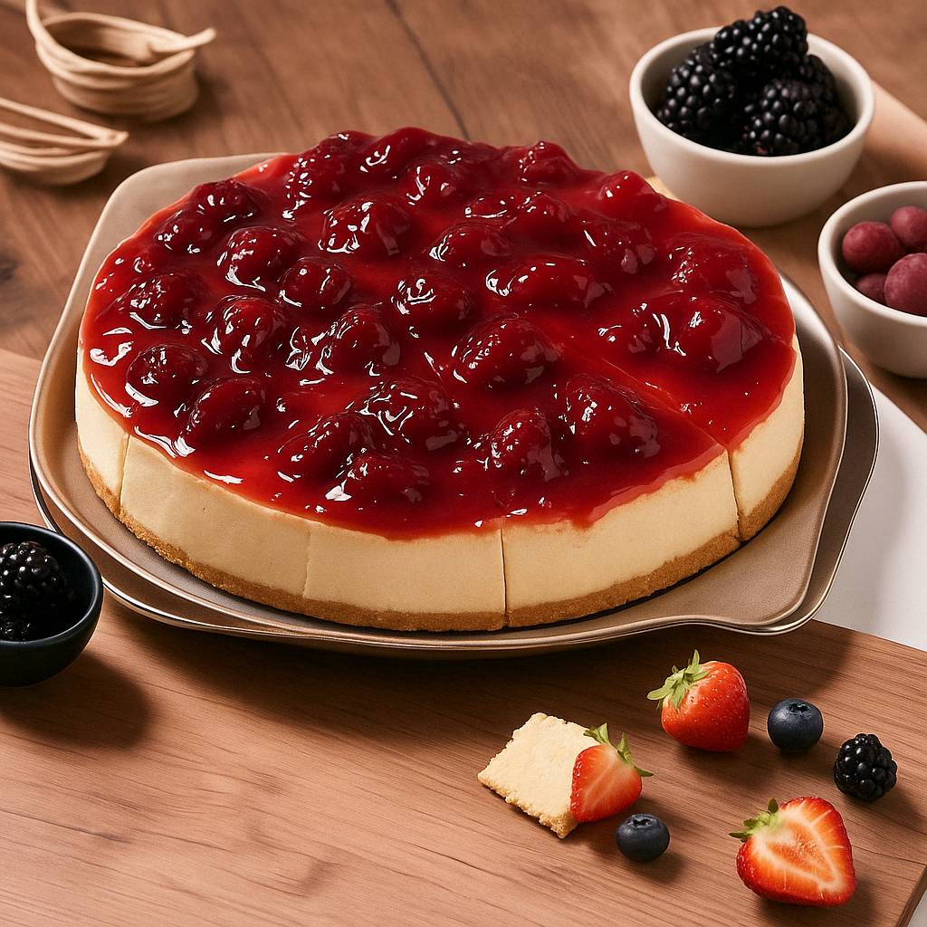 Andy Anand Sugar-Free Strawberry Cheesecake (9-inch, 3.4 lbs) | No Sugar Added | Local SoCal Bakery
