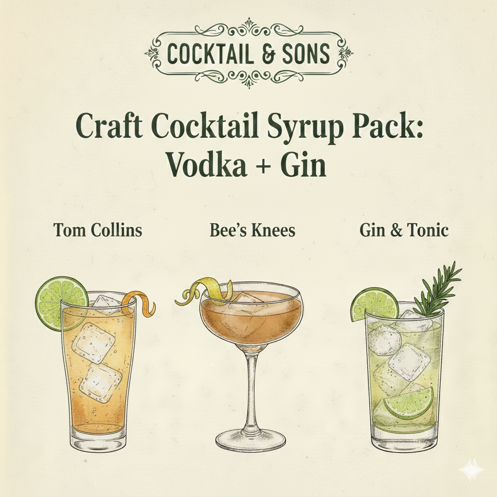 Craft Cocktail Syrup Pack: Gin & Vodka