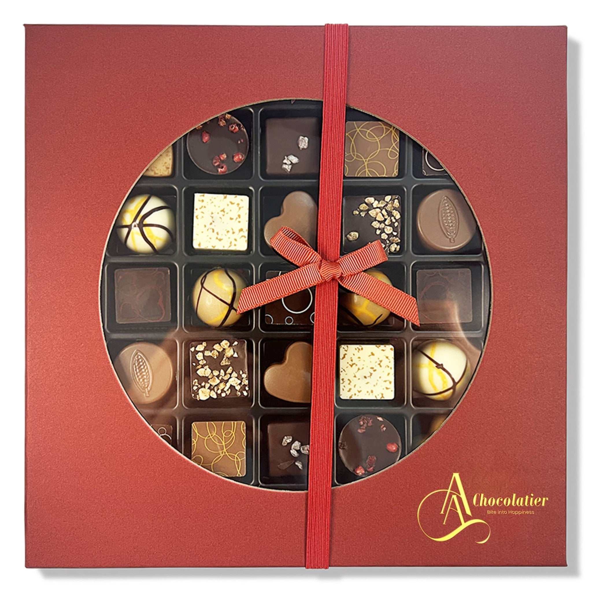 Andy Anand Belgian Chocolate Truffles Gift Box (25 pc, 7.8 oz) | Gourmet Bonbon Ganache, 60% Cocoa Butter | Local SoCal Chocolatier