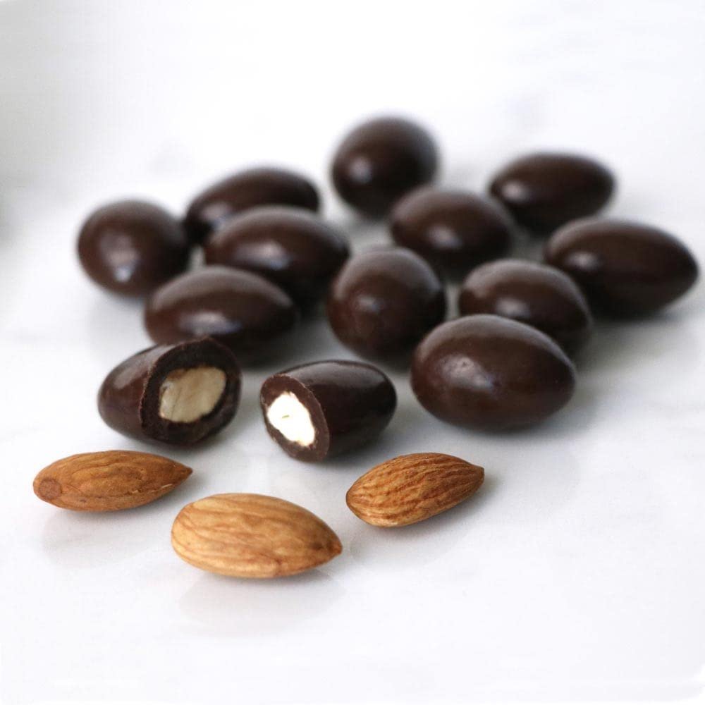 Andy Anand Vegan Sugar-Free Dark Chocolate Almonds (1 lb) | 60% Cocoa Butter, Sugar-Free & Keto | Local SoCal Chocolatier