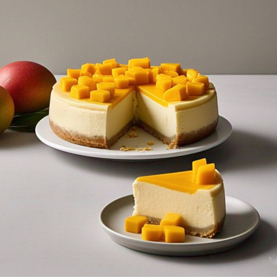 Andy Anand Mango Cake (9-inch, Traditional Style) | Hand-Baked Bakery Cake | Local SoCal Bakery