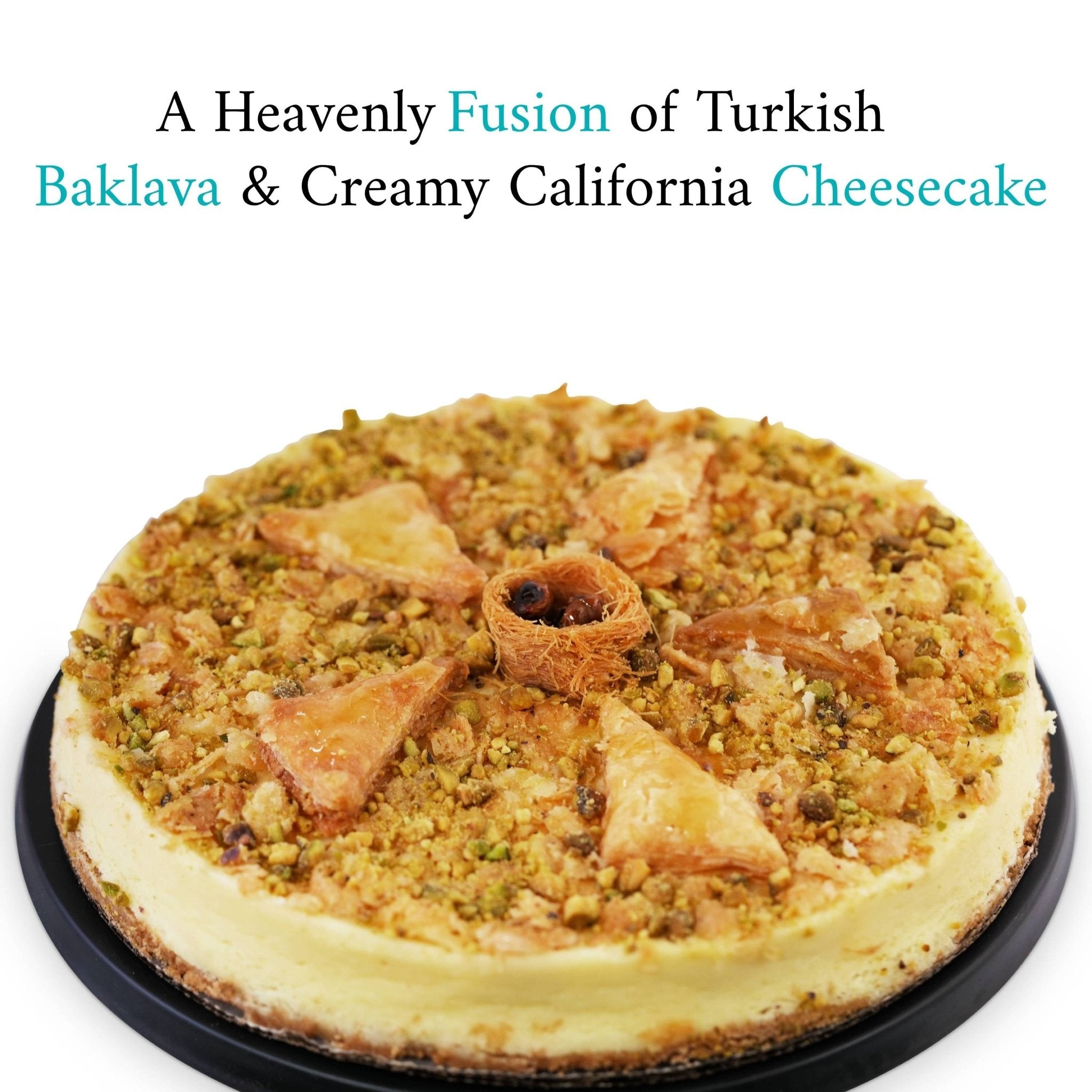 Andy Anand Sugar-Free Baklava Cheesecake (9-inch, 2.8 lbs) | Sugar-Free & Keto Cheesecake | Local SoCal Bakery