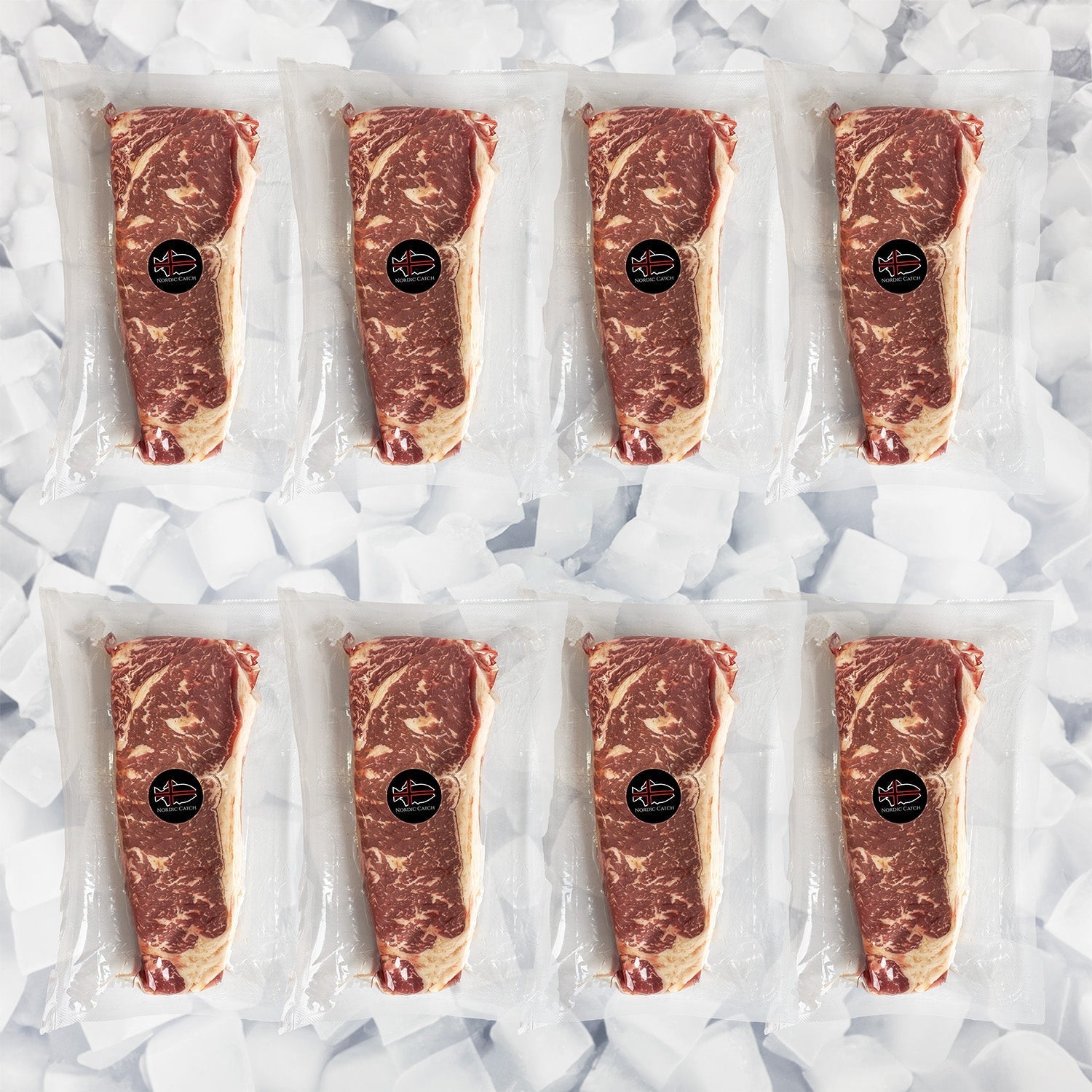 Natural Black Angus Prime NY Strip Steak, Grass Fed (Bulk Case)