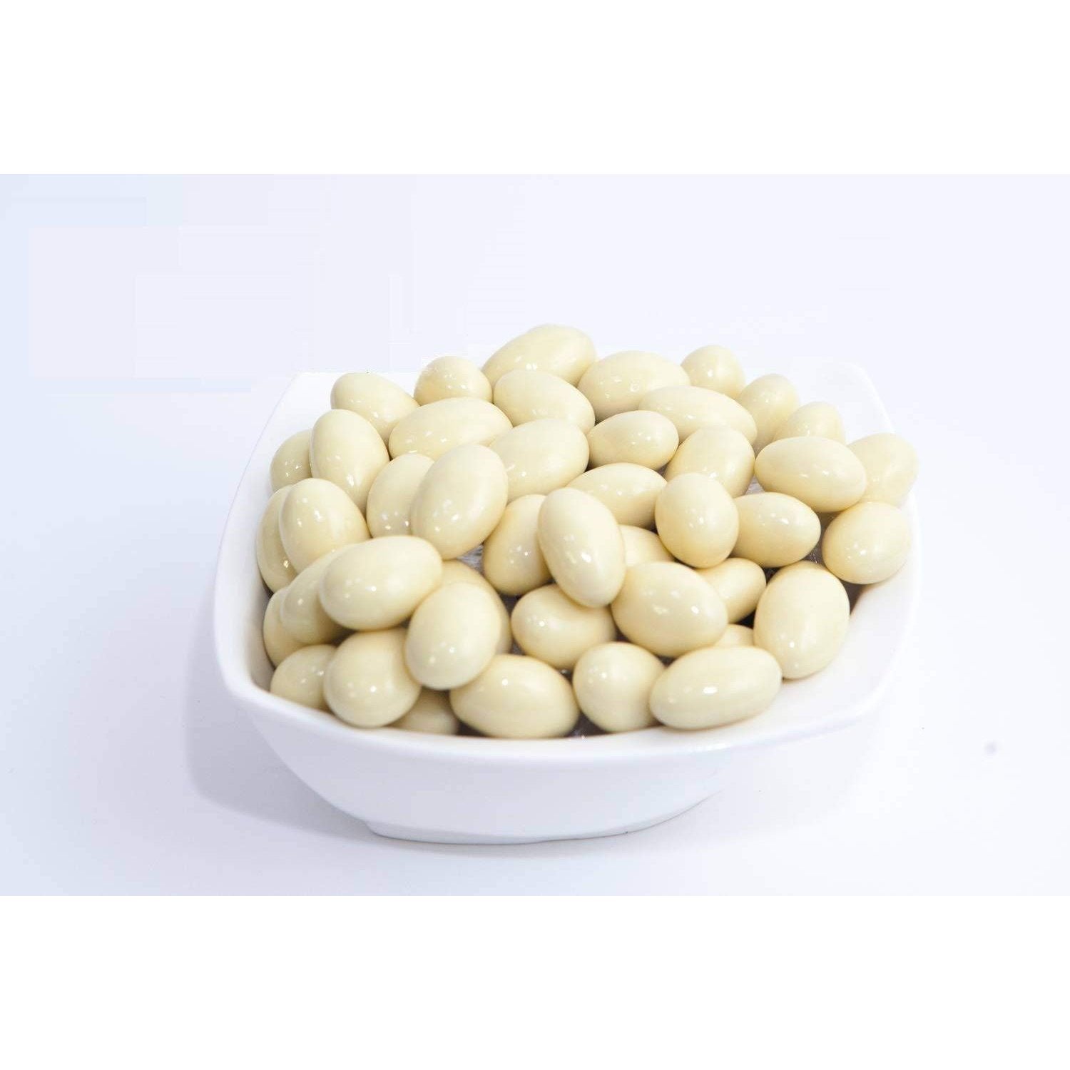 Andy Anand Greek Yogurt White Chocolate Covered Almonds, 1 lb – Sweet Creamy Coated Crunchy Nut Snack, Gourmet Gift for Birthday & Special Occasions