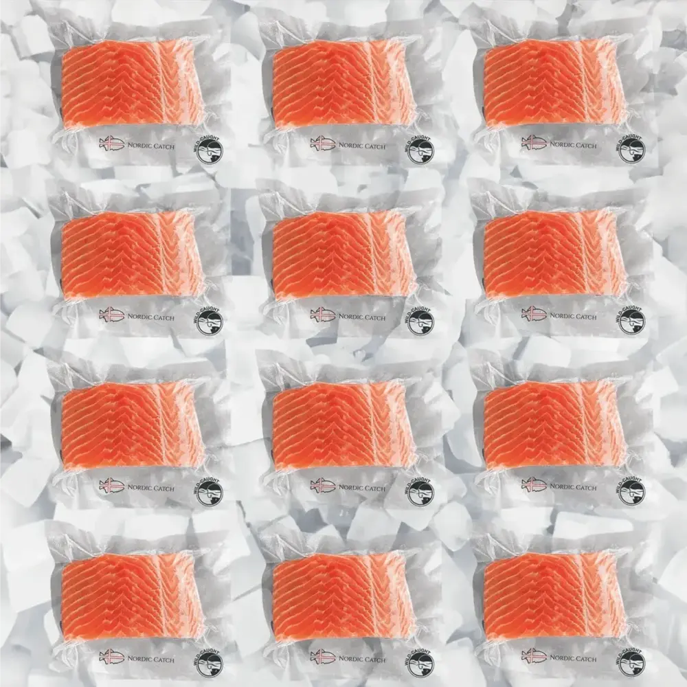 Wild Caught Salmon, Columbia River King Skin On (Bulk Case)