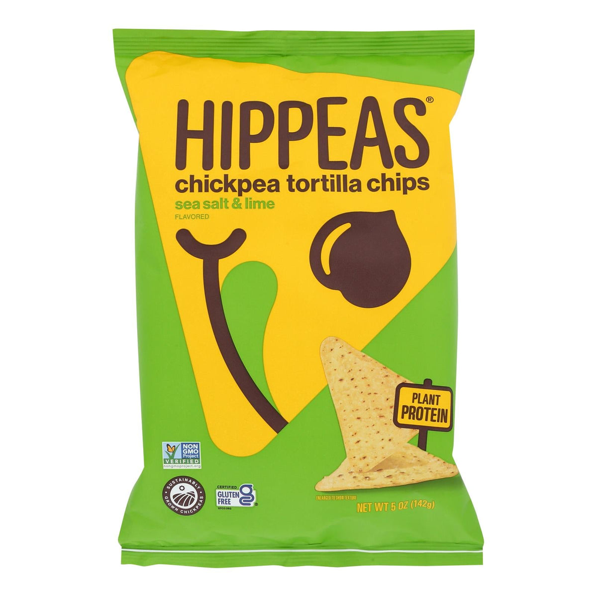 Hippeas - Tortilla Chips - Chickpea Snacks - Sea Salt & Lime - 12 Pack - 5 Oz.