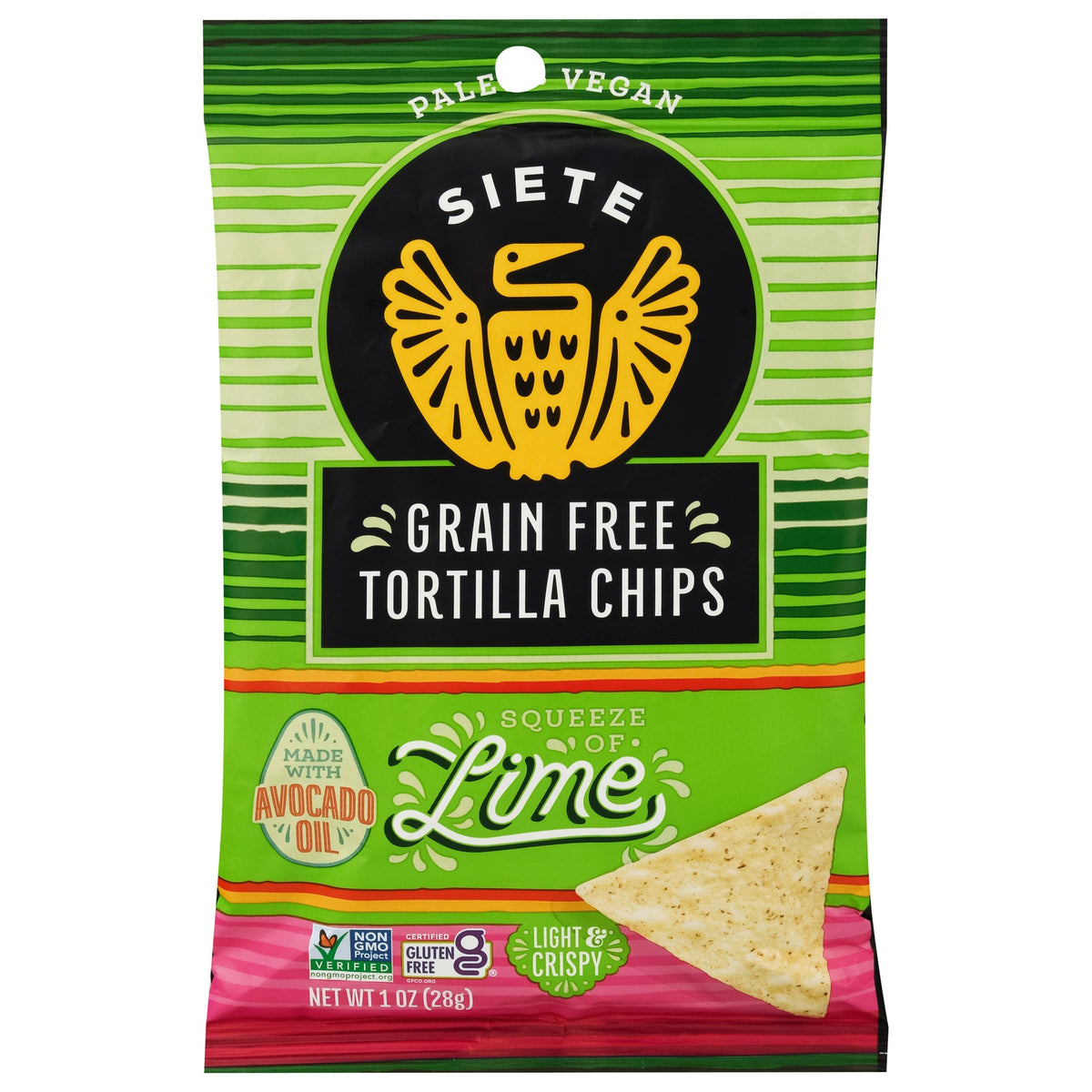Siete - Tortilla Chips Lime - Cs Of 24-1 Oz