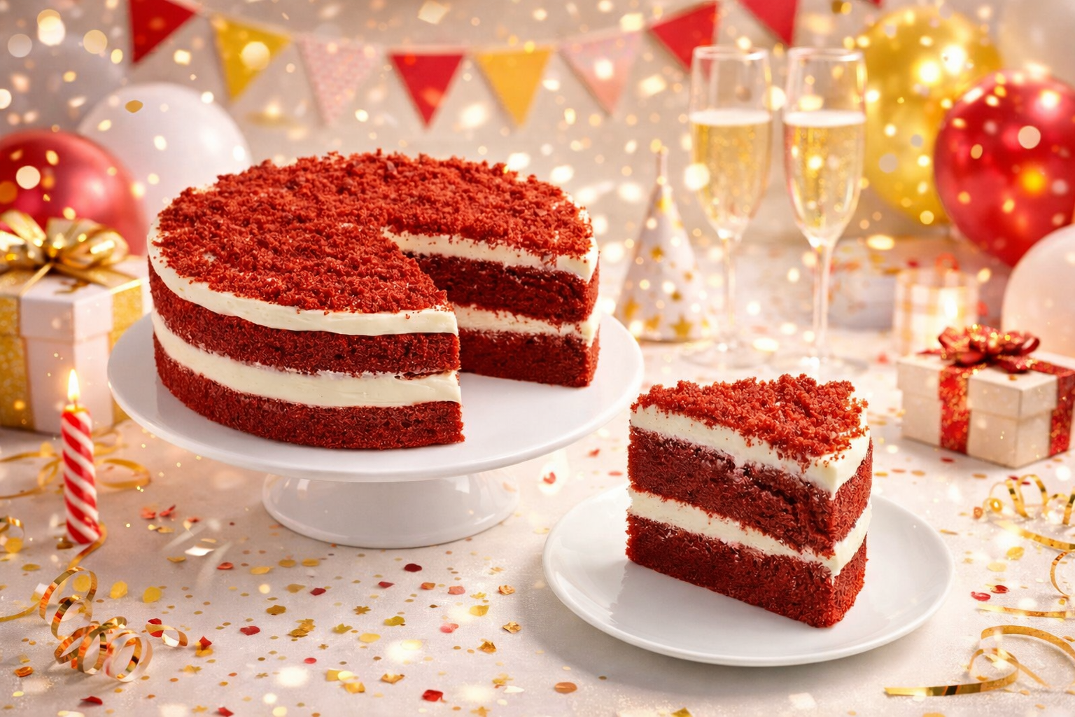 Andy Anand Sugar-Free Red Velvet Cake (2.4 lbs) | Sugar-Free & Keto Cake | Local SoCal Bakery