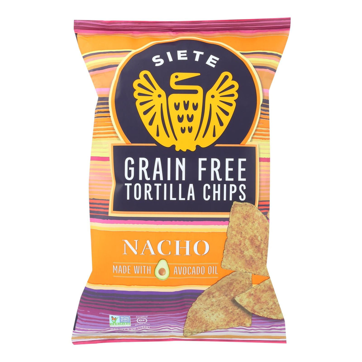 Siete Nacho Tortilla Chips, 5 oz (Case of 12)