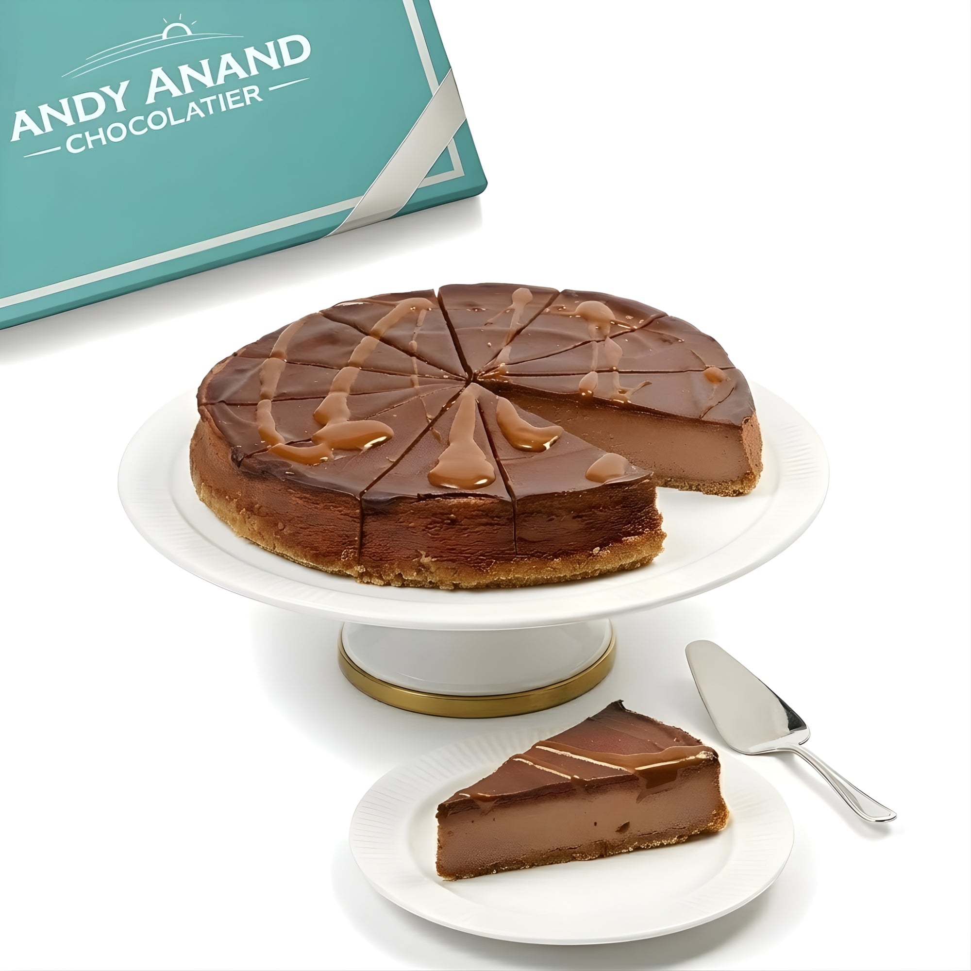 Andy Anand Sugar-Free Chocolate Fudge Cheesecake (9-inch, 2 lbs) | Sugar-Free Cheesecake | Local SoCal Bakery