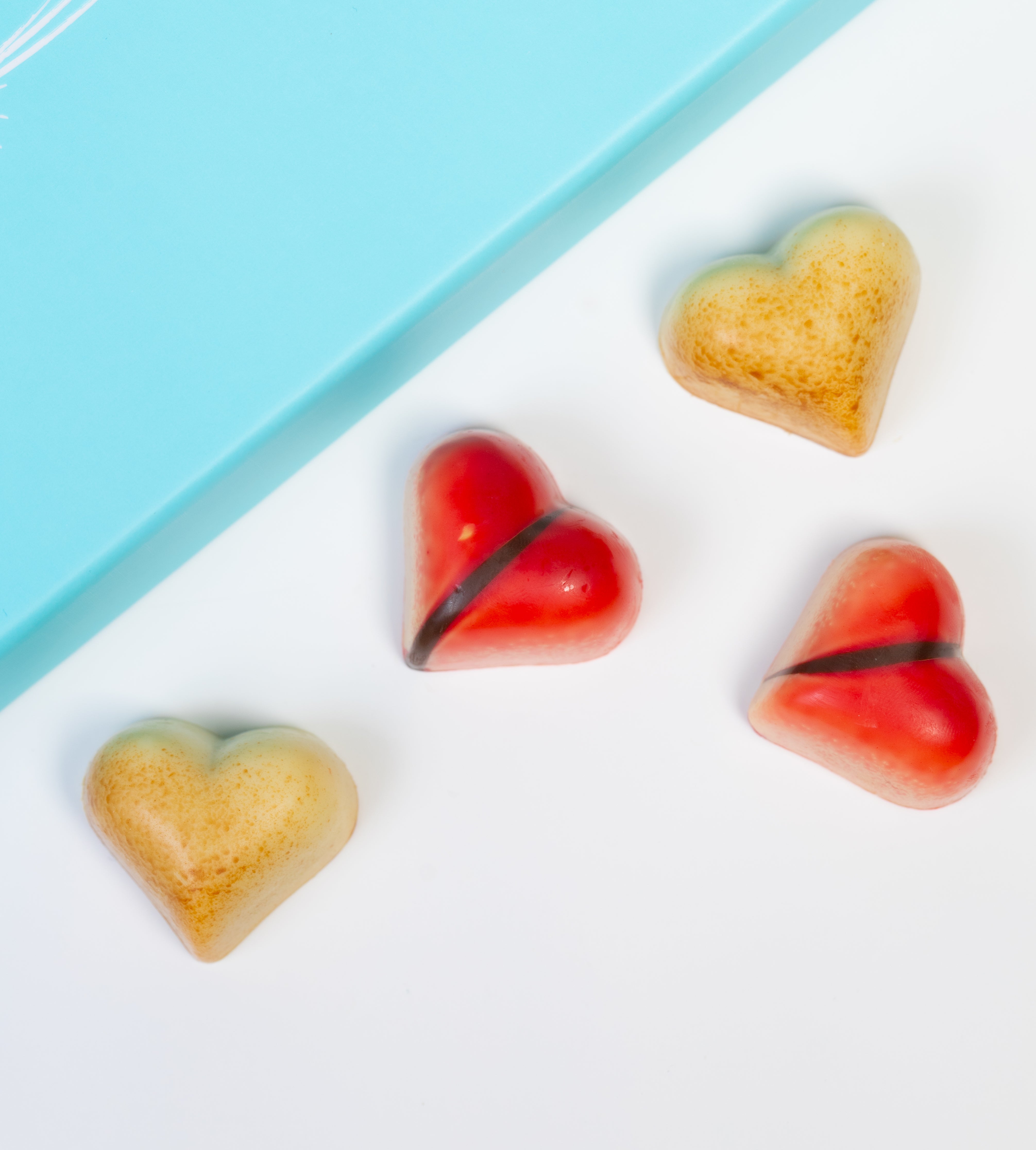 Andy Anand White Chocolate Heart Gift Box (24 pc, 60% Cocoa) | Gluten-Free Valentine's & Anniversary Gift | Local SoCal Chocolatier