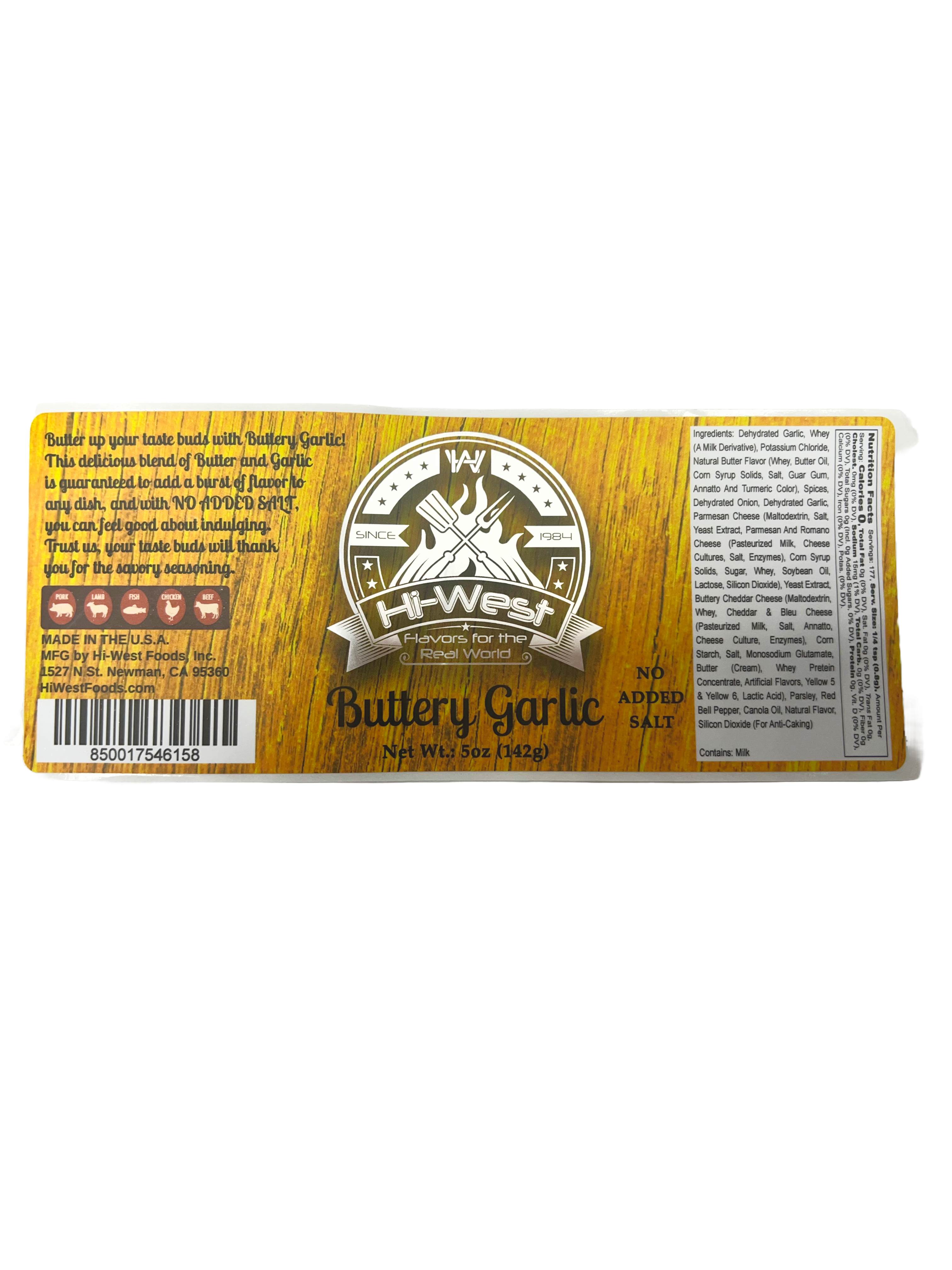 Hi-West Buttery Garlic Seasoning