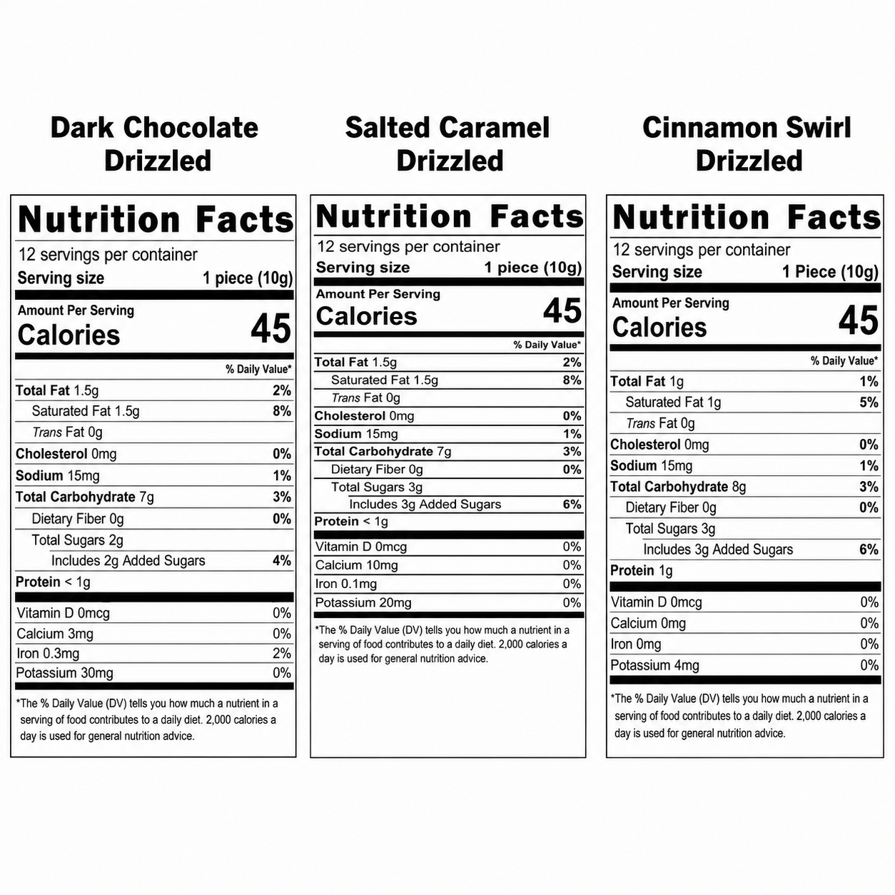Kim's Magic Pop - Cinnamon Swirl Drizzled Flavor, Salted Caramel Flavor Drizzled & Dark Chocolate Combination [6 pack, 12 pack]