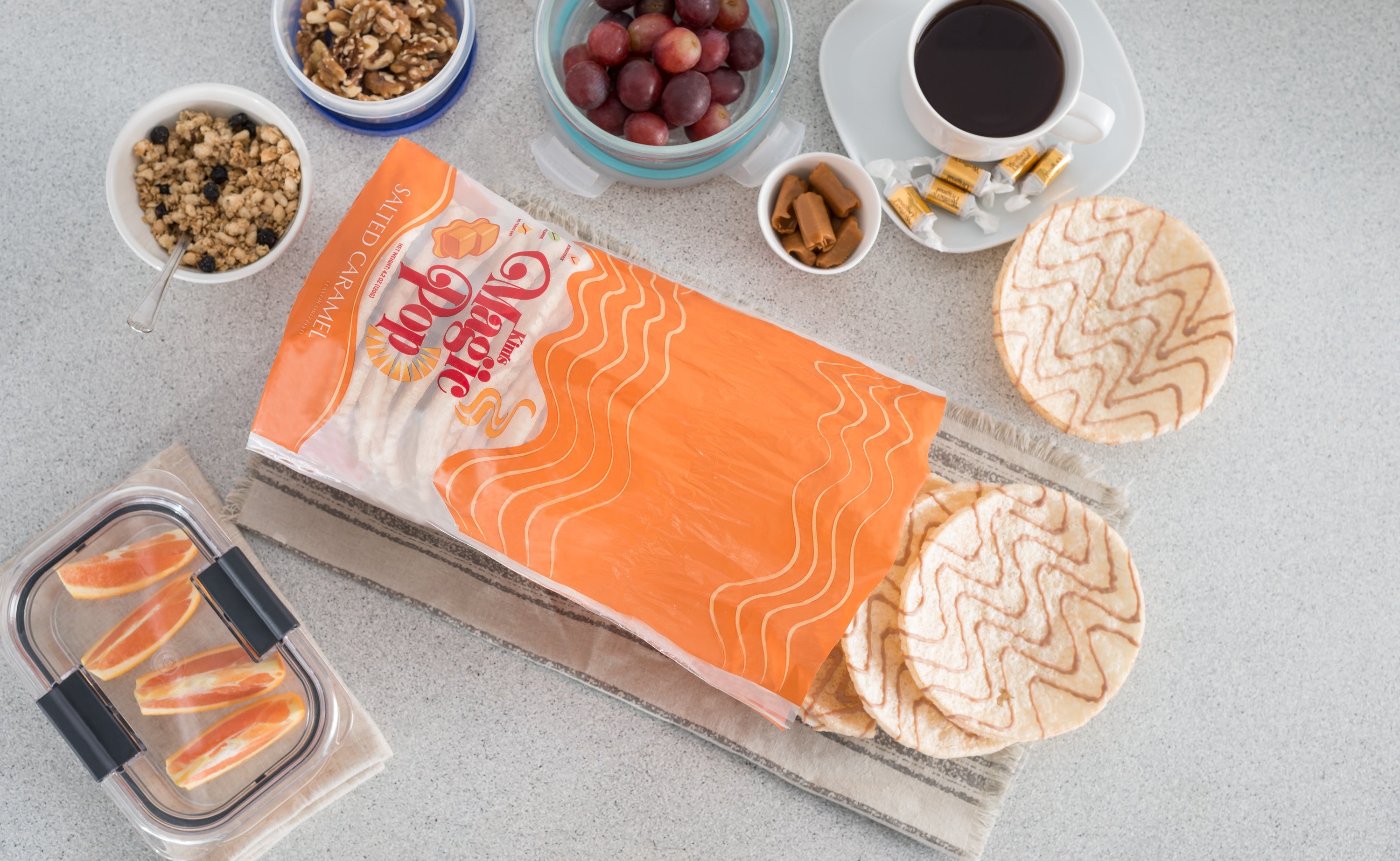 Kim's Magic Pop - Salted Caramel Flavor Drizzled & Dark Chocolate Combination [6 pack, 12 pack]