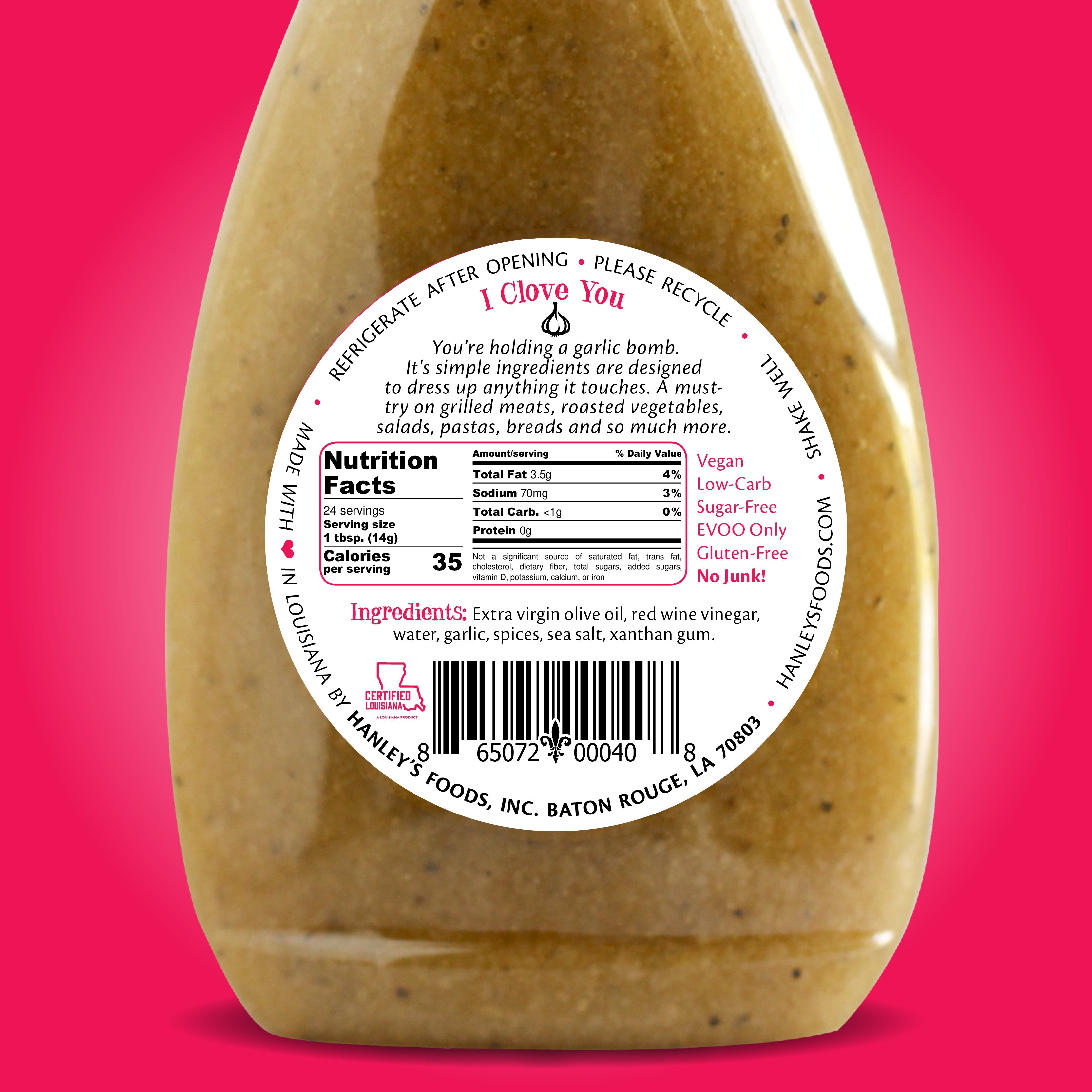 Garlic & Red Wine vinaigrette