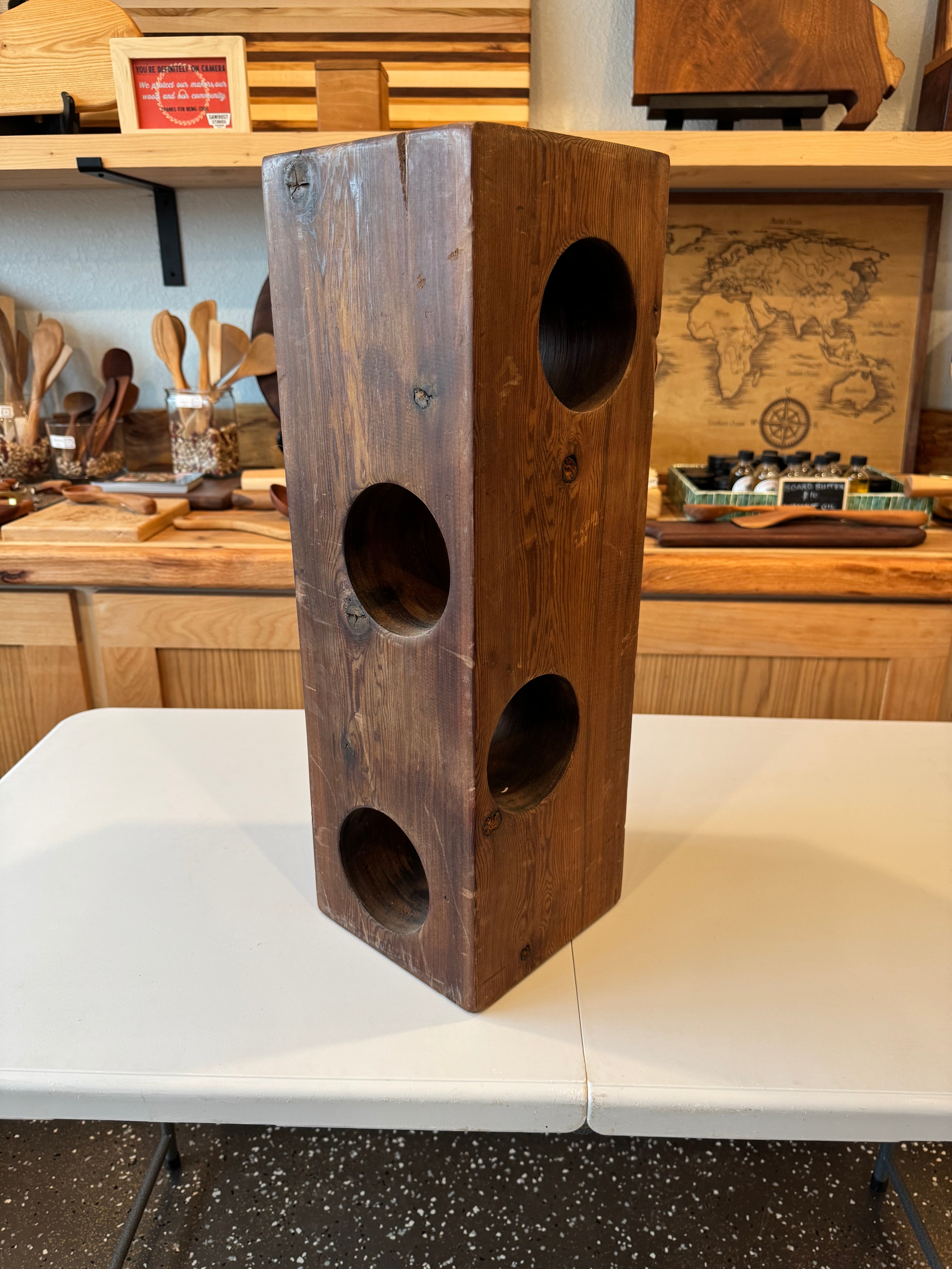 Sawdust Wine Holder
