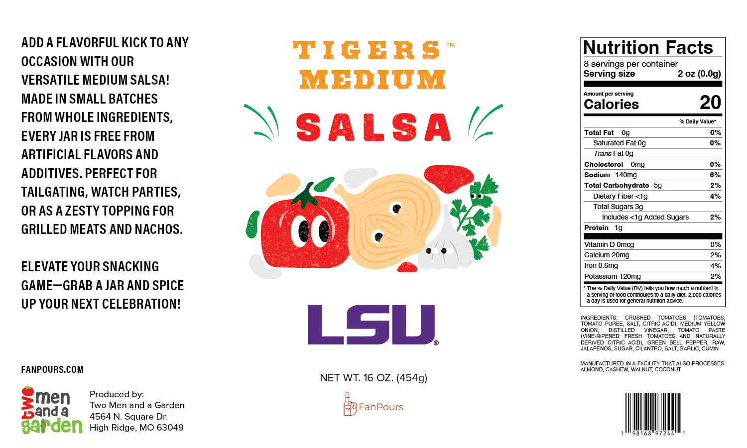 LSU Tigers Salsa Mango Habanero