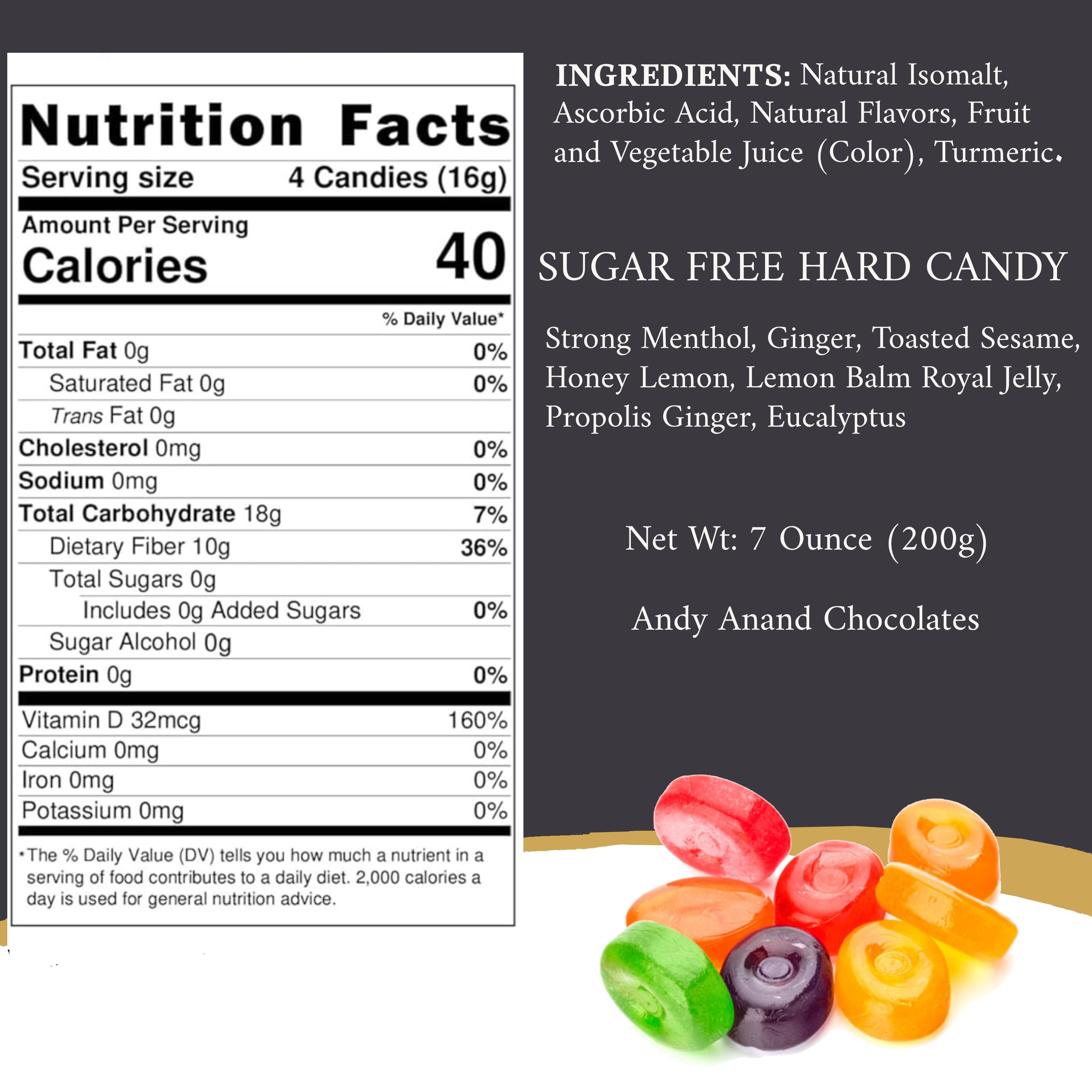 Andy Anand Sugar-Free Herbal Hard Candy Mega Pack (8 Flavors, 80 ct, 7 oz) | Sugar-Free & Keto | Local SoCal Bakery