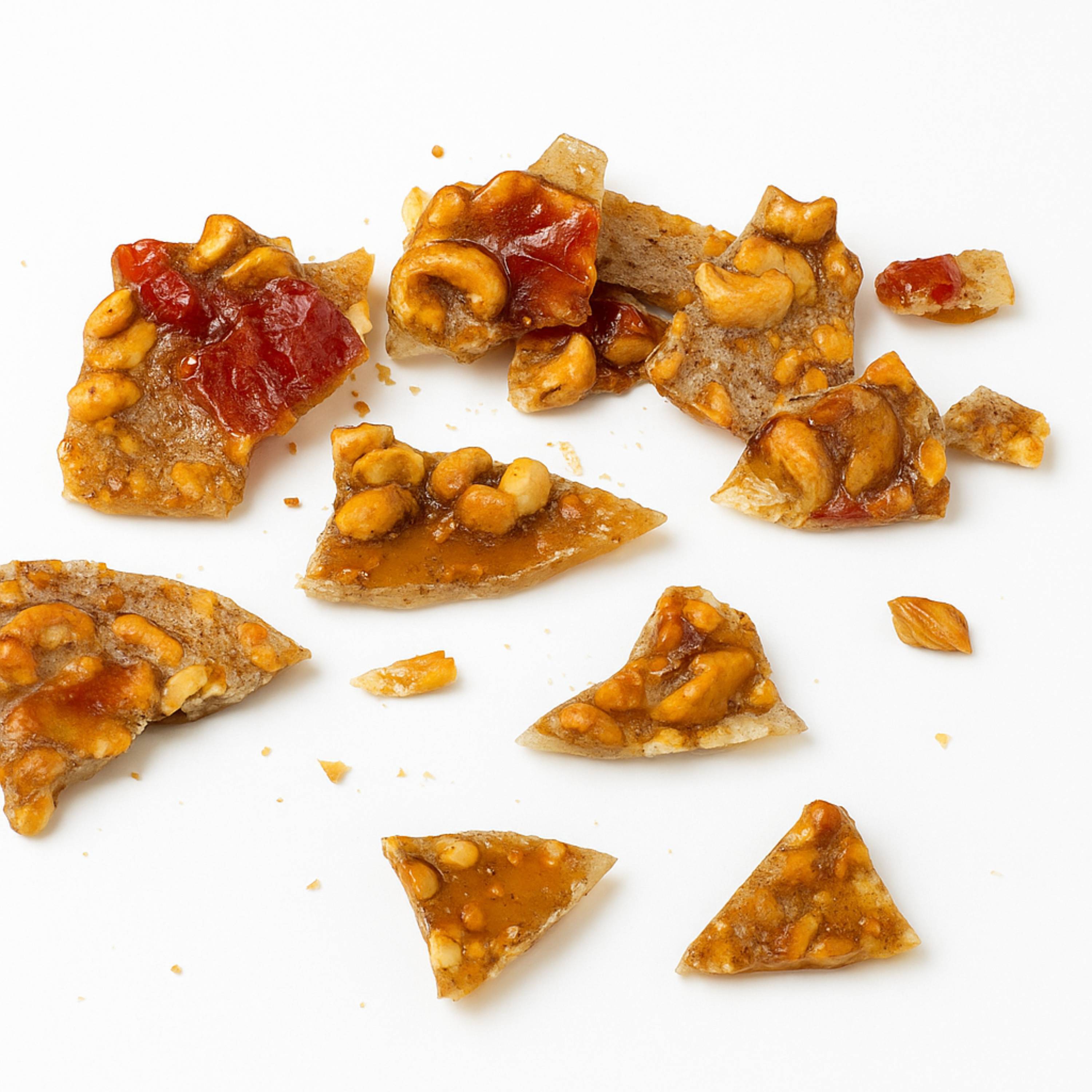 Andy Anand Sugar-Free Italian Fruit Brittle (Papaya, Mango, Pomelo, 1 lb) | Imported Croccante, Keto & Gluten-Free | Local SoCal Bakery