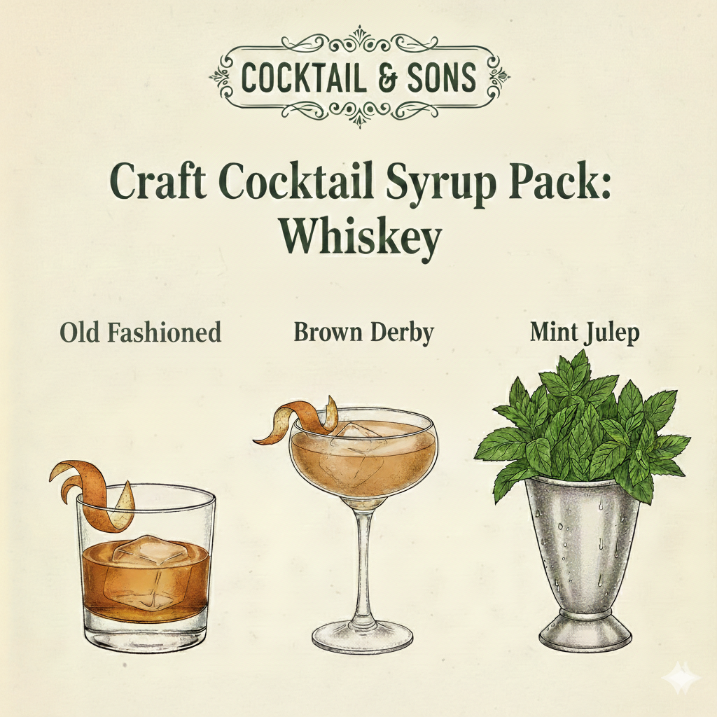 Craft Cocktail Syrup Pack: Whiskey