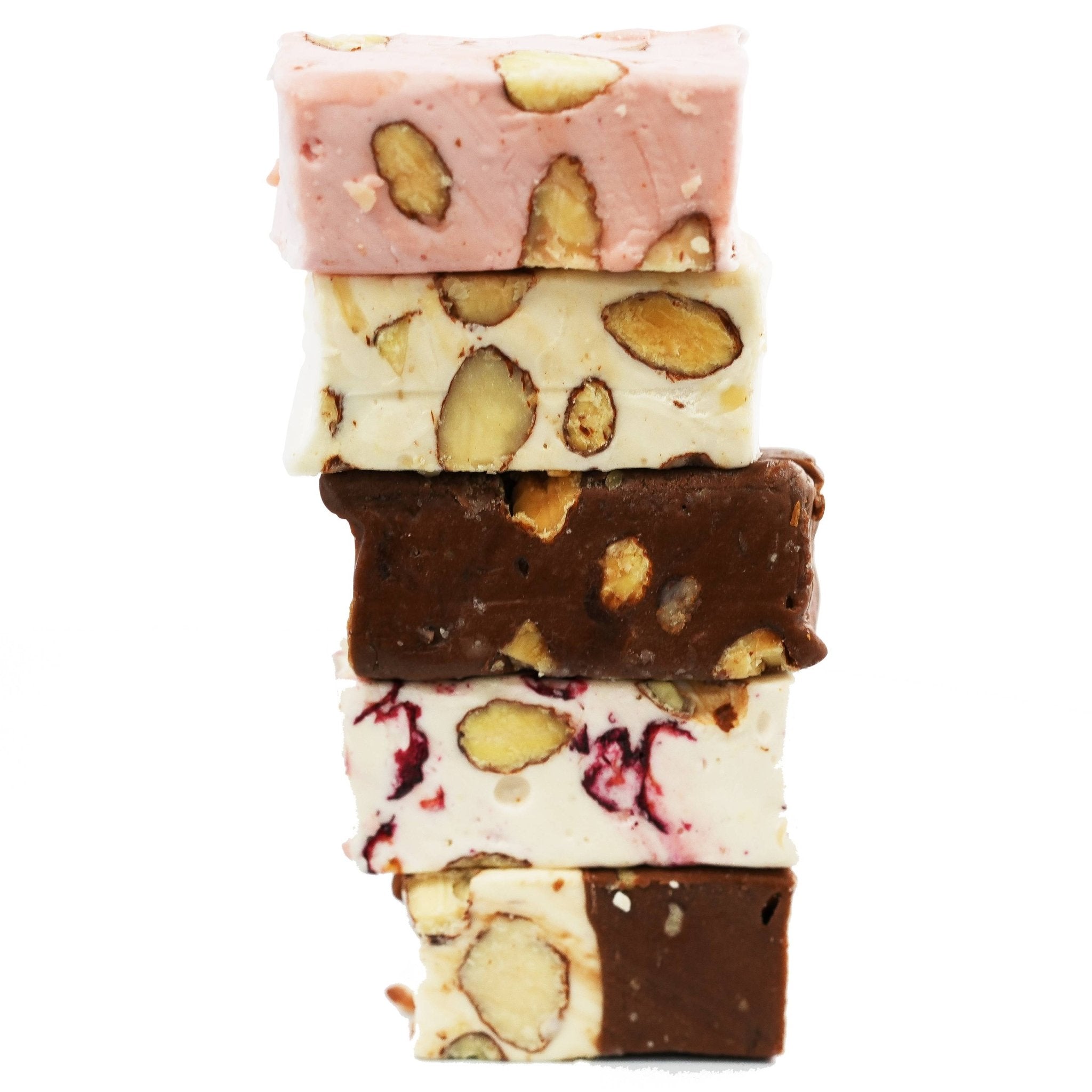 Andy Anand Roasted Almond Soft Nougat Brittle, 28 pc, 7 oz – European Turron Style, Gluten-Free, All-Natural, Birthday & Holiday Gift Box