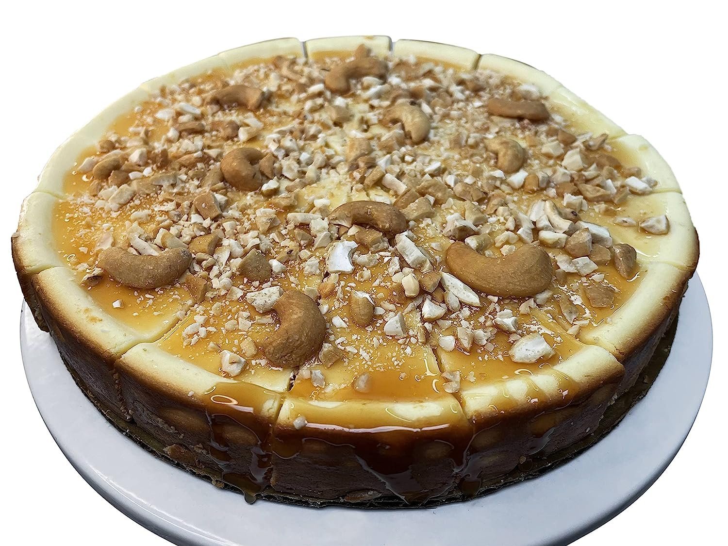 Andy Anand Caramel Cashew Cheesecake (9-inch, 2.6 lbs) | Hand-Baked Bakery Cheesecake | Local SoCal Bakery