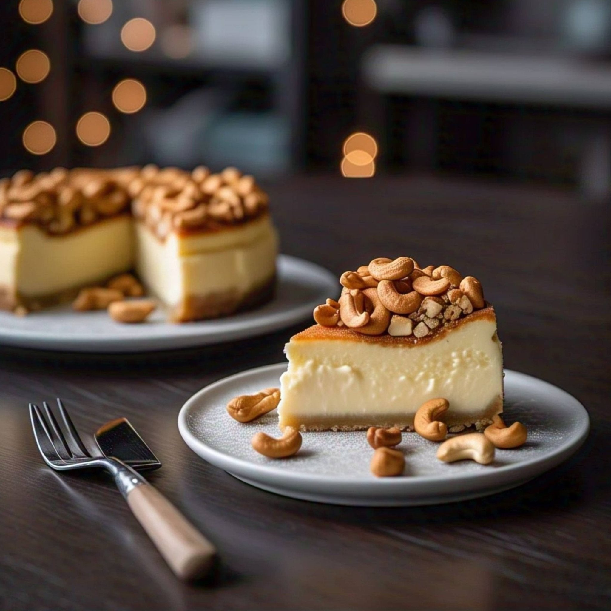 Andy Anand Caramel Cashew Cheesecake (9-inch, 2.6 lbs) | Hand-Baked Bakery Cheesecake | Local SoCal Bakery