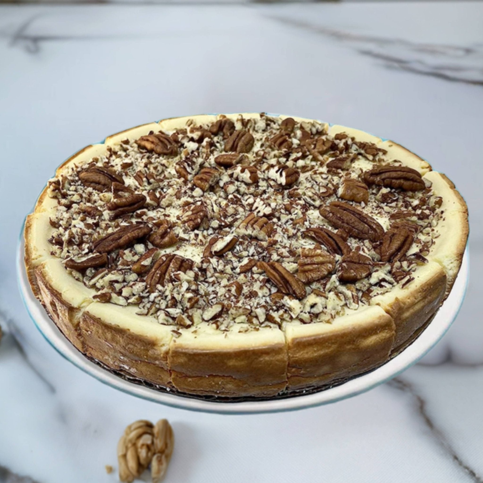 Andy Anand Caramel Walnut Cheesecake (9-inch, 2.6 lbs) | Hand-Baked Bakery Cheesecake | Local SoCal Bakery