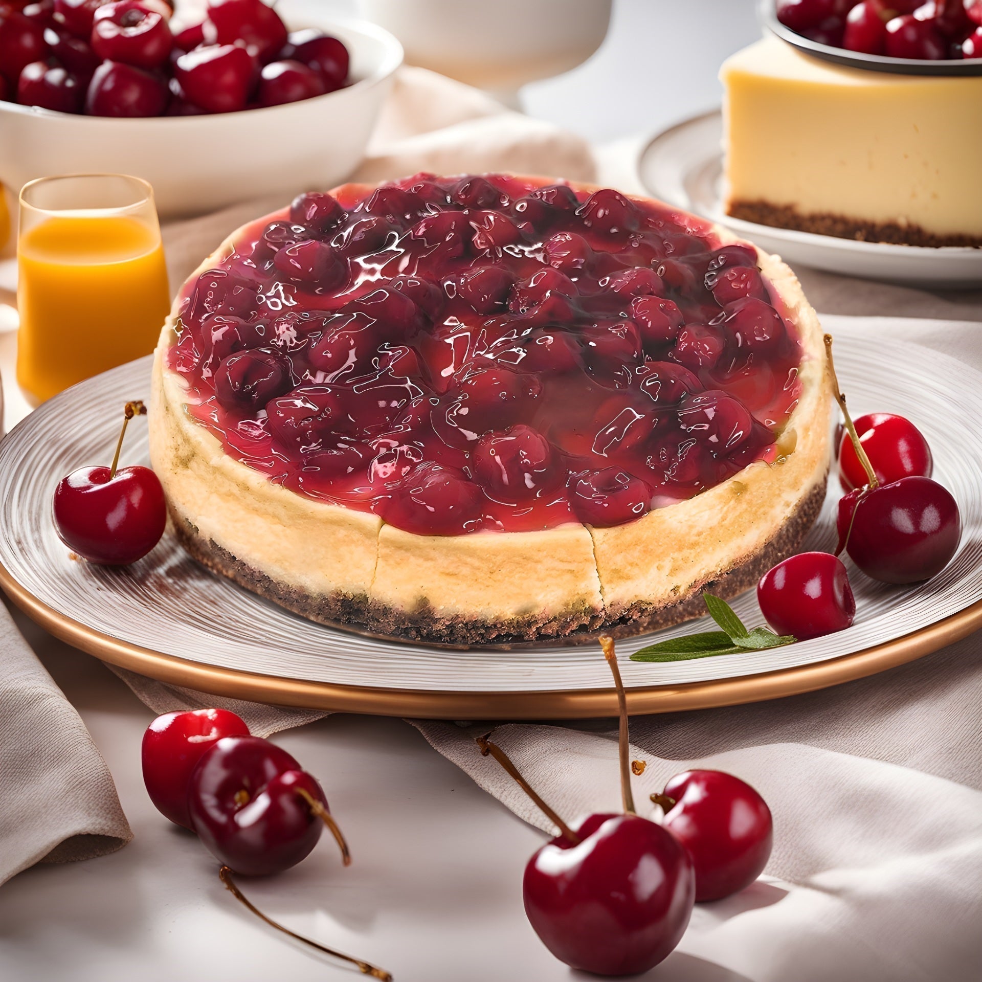 Andy Anand Sugar-Free Gluten-Free Cherry Cheesecake (9-inch, 3.4 lbs) | Sugar-Free, Gluten-Free | Local SoCal Bakery