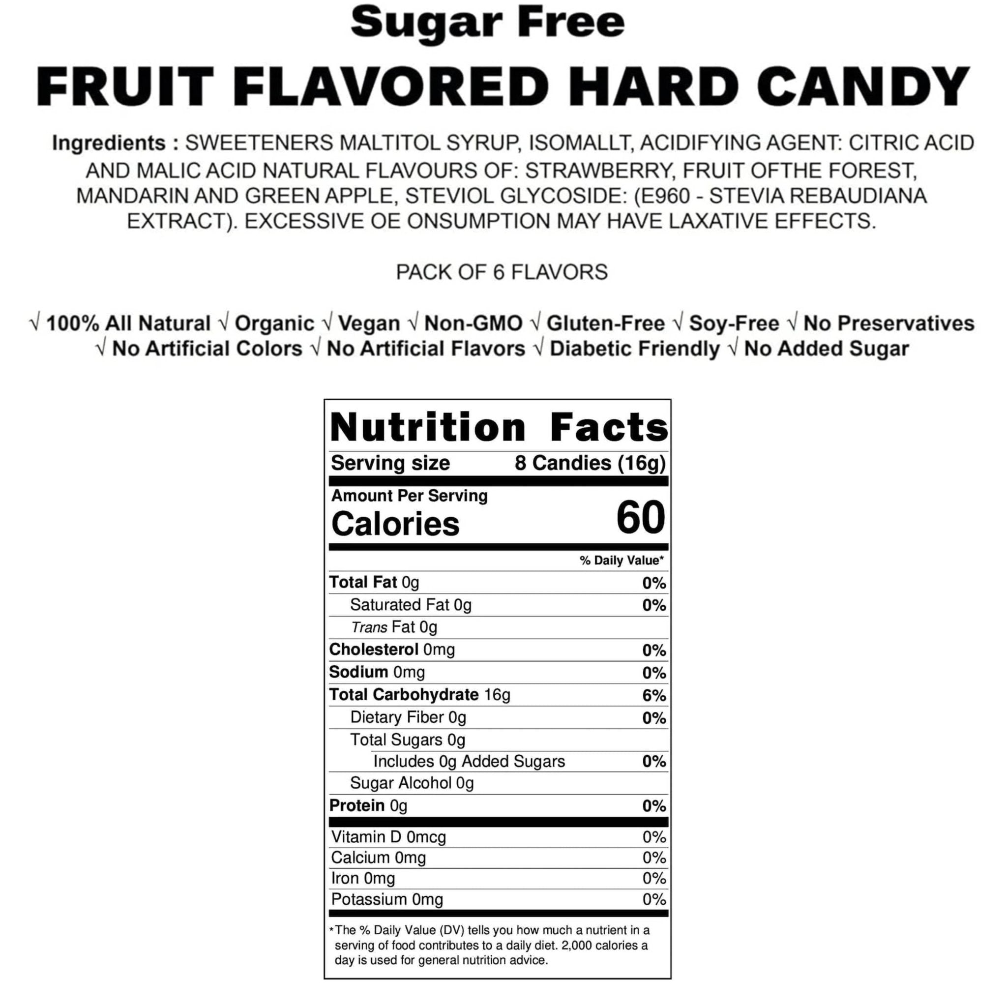 Andy Anand Sugar-Free Italian Fruit Hard Candy (85 pc, 7 oz) | Stevia, Gluten-Free, Keto | Local SoCal Bakery