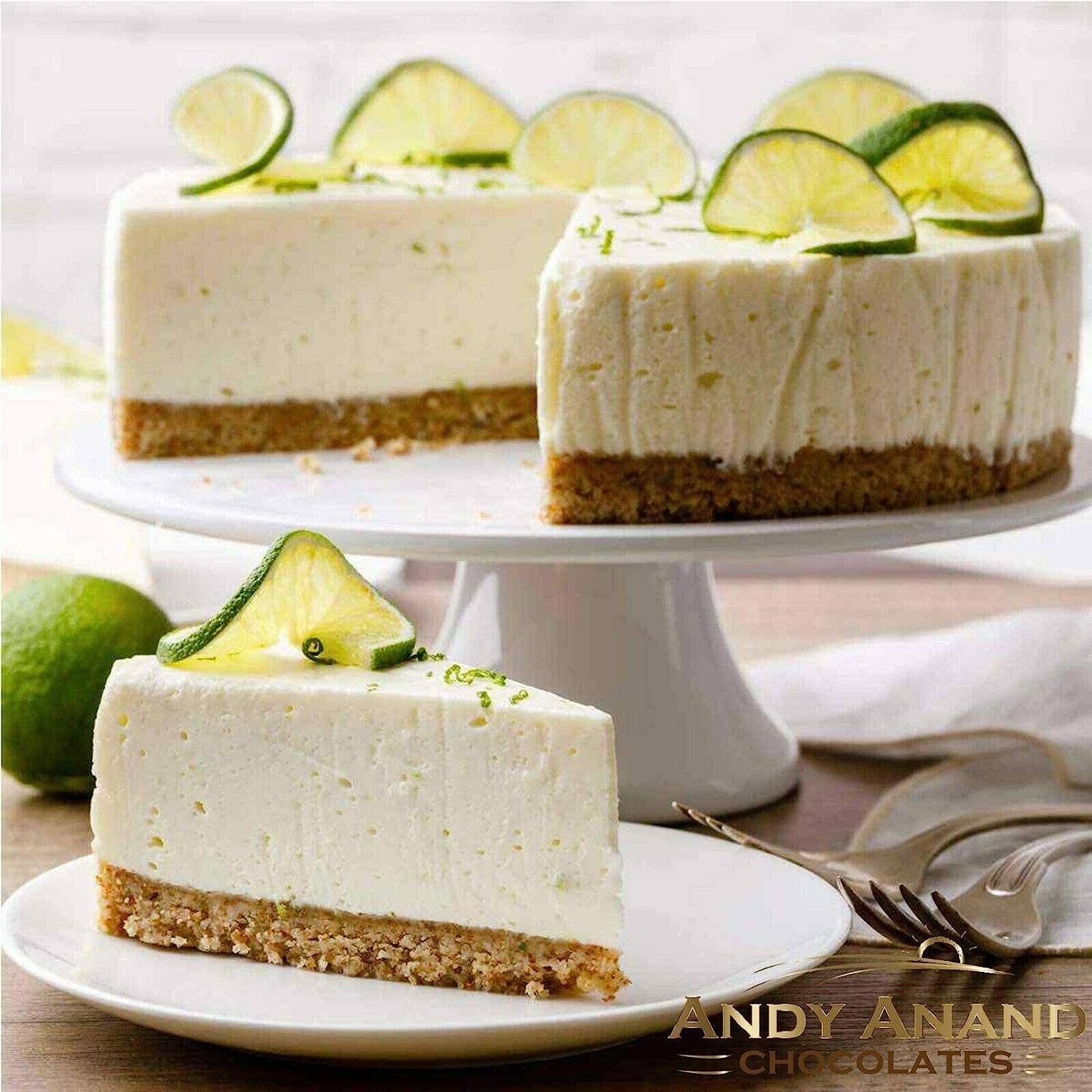 Andy Anand Key Lime Cheesecake (9-inch, 2 lbs) | Hand-Baked Bakery Cheesecake | Local SoCal Bakery