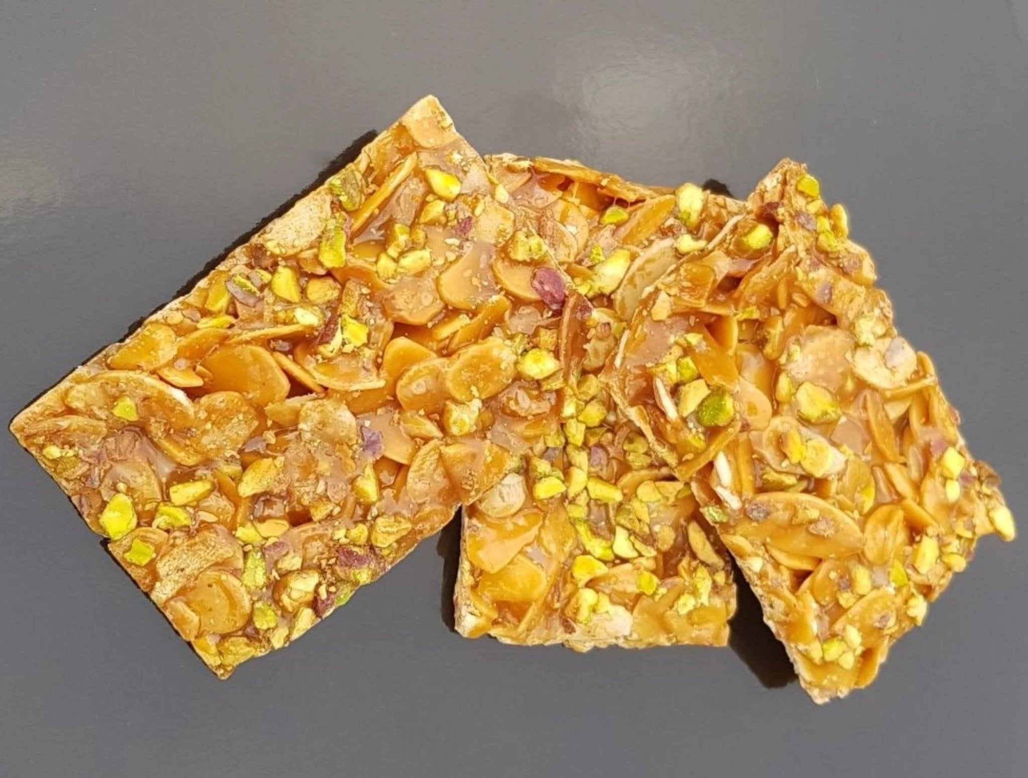 Andy Anand Italian Pistachio Brittle (7 oz) | Healthy Brittle Made in Italy | Local SoCal Bakery