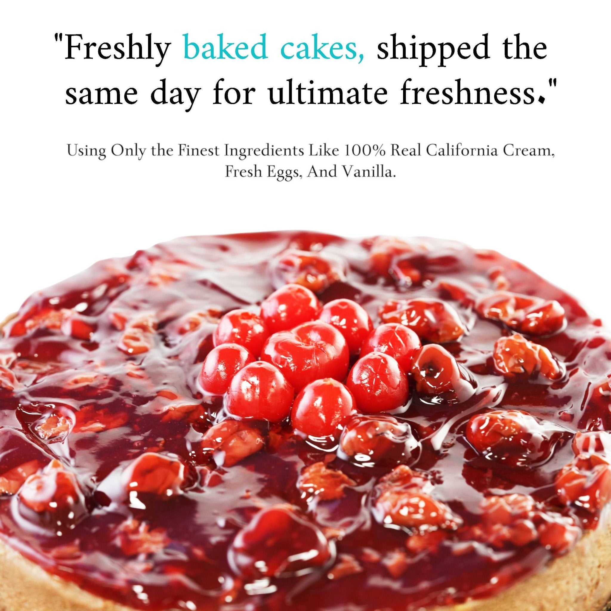 Andy Anand Sugar-Free Chocolate Cherry Cheesecake with Truffles (9-inch, 2.8 lbs) | Sugar-Free & Keto Cheesecake | Local SoCal Bakery