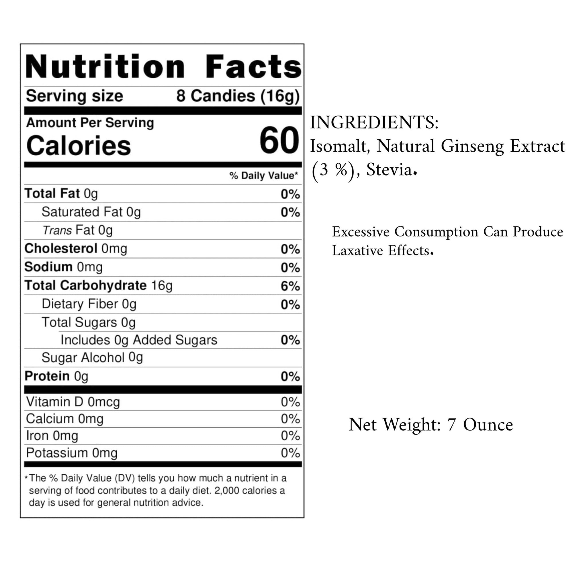 Andy Anand Sugar-Free Ginseng Hard Candy (7 oz) | Stevia-Sweetened, Sugar-Free & Keto | Local SoCal Bakery