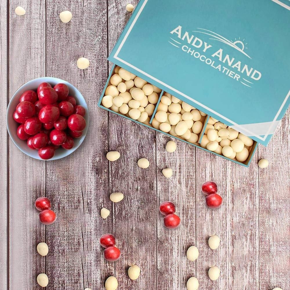 Andy Anand White Chocolate Cranberry (1 lb) | California Cranberries in White Chocolate | Local SoCal Chocolatier