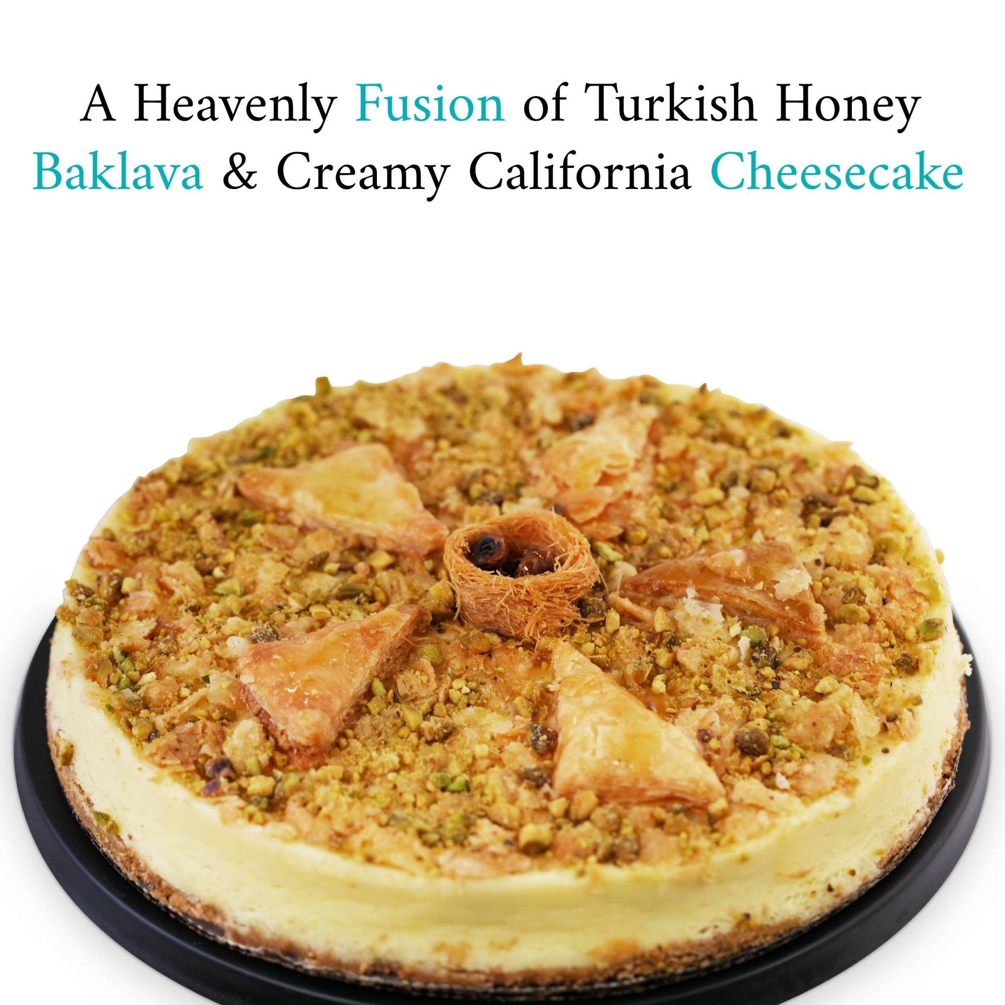 Andy Anand Baklava Cheesecake (9-inch, 2.8 lbs) | Hand-Baked Bakery Cheesecake | Local SoCal Bakery