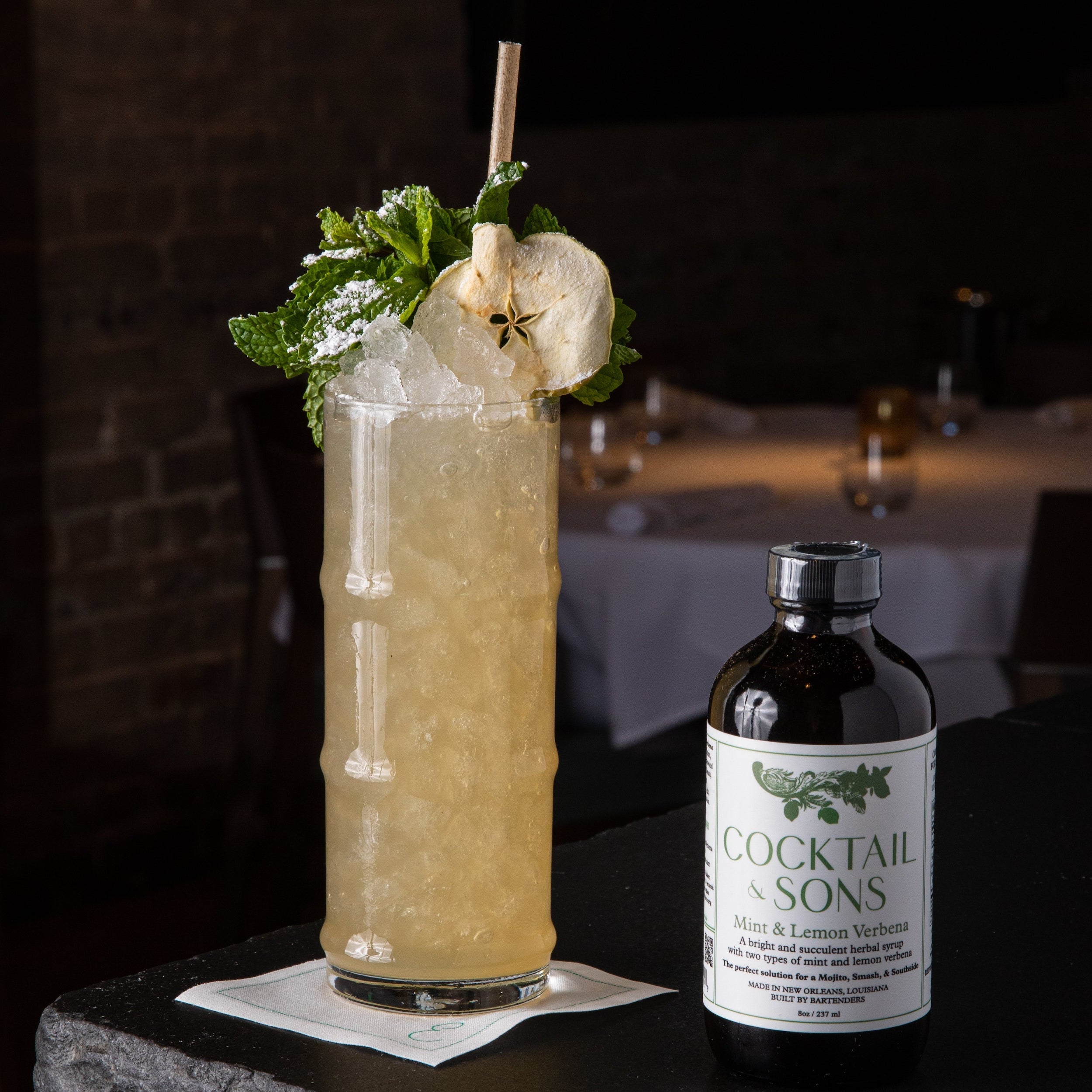 Mint & Lemon Verbena Cocktail Syrup | Cocktail & Sons (8oz)