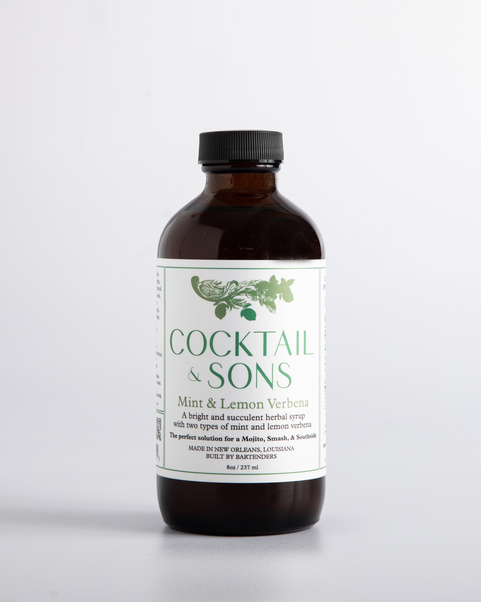 Mint & Lemon Verbena Cocktail Syrup | Cocktail & Sons (8oz)